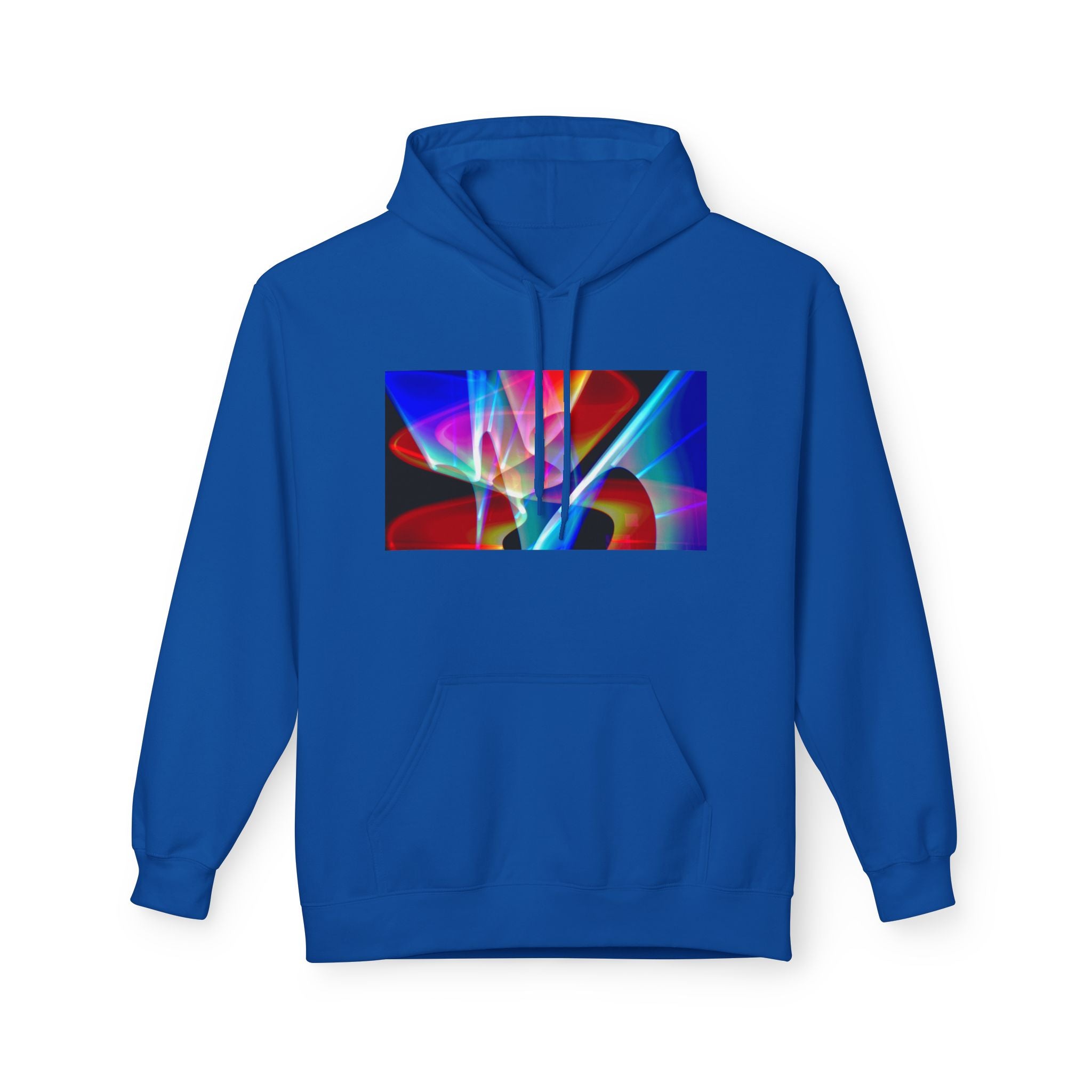 Vibrant Abstract Art Fleece Hoodie