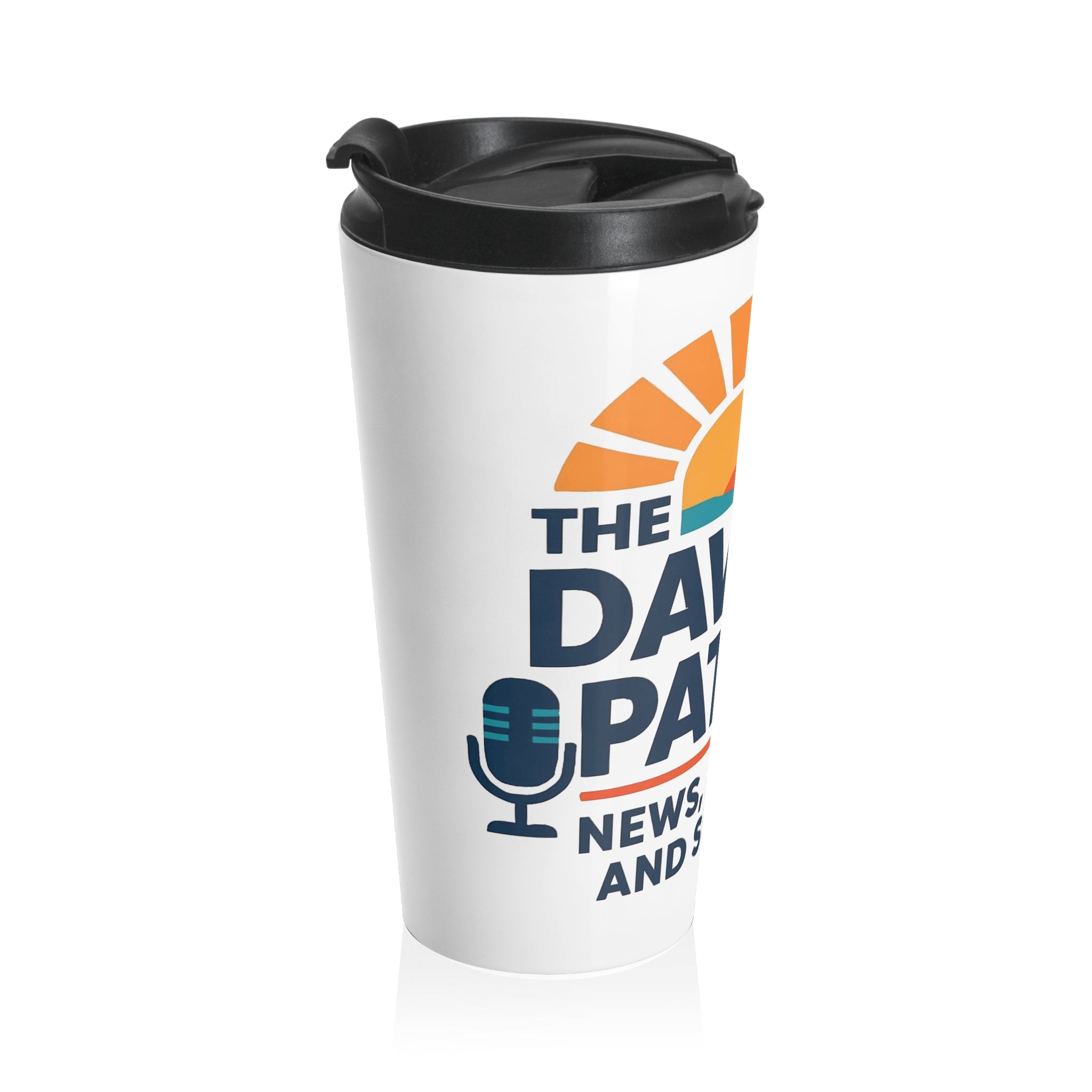 Travel Mug — "Dawn Patrol" Coffee & Sunrise Stainless Steel Tumbler