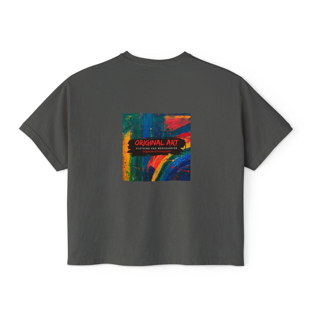 Crazy Bitch Bingo Women's Boxy Tee — Funny Bingo Graphic Crop Shirt
