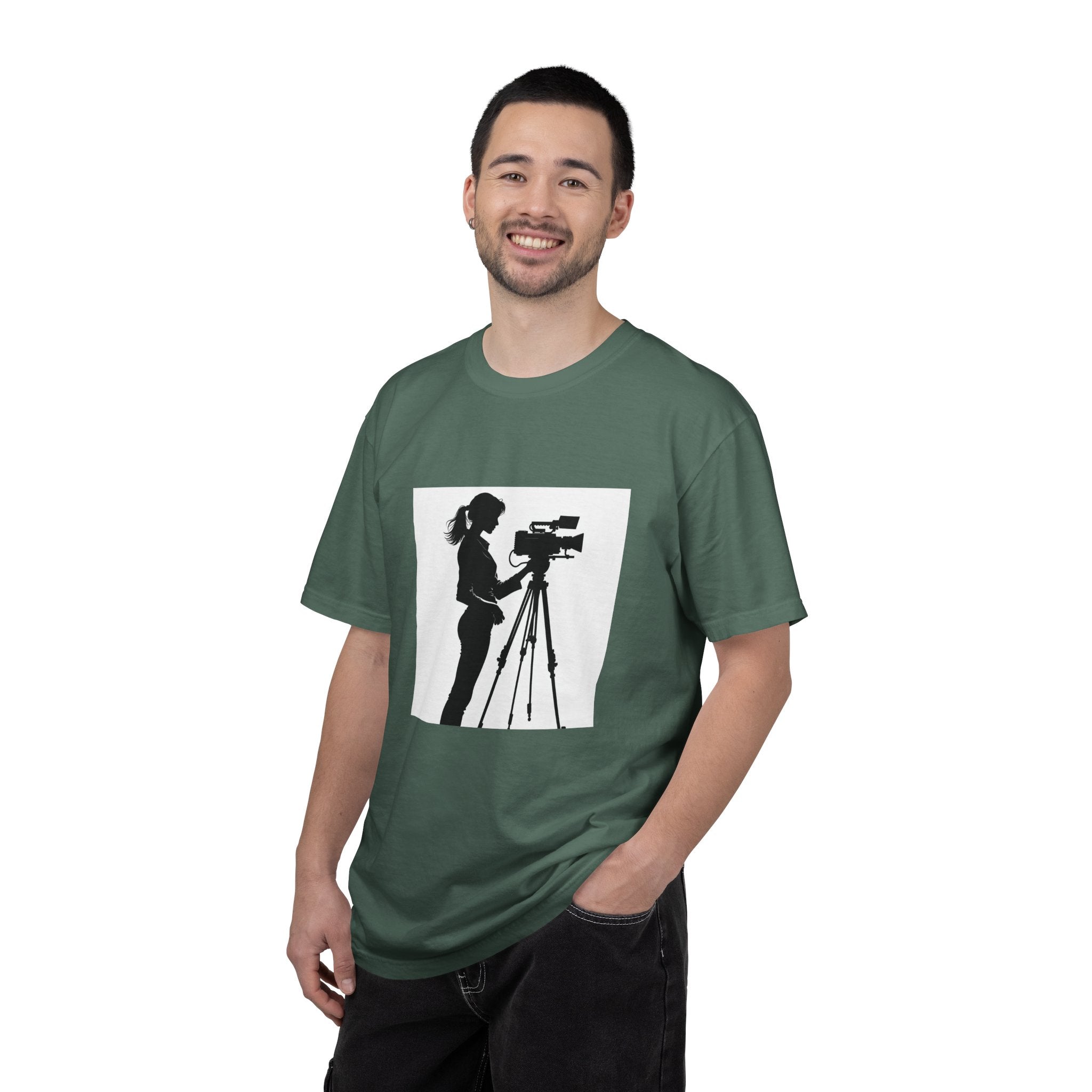 "Behind Every Great Story is Great Video" Female Silhouette Tee