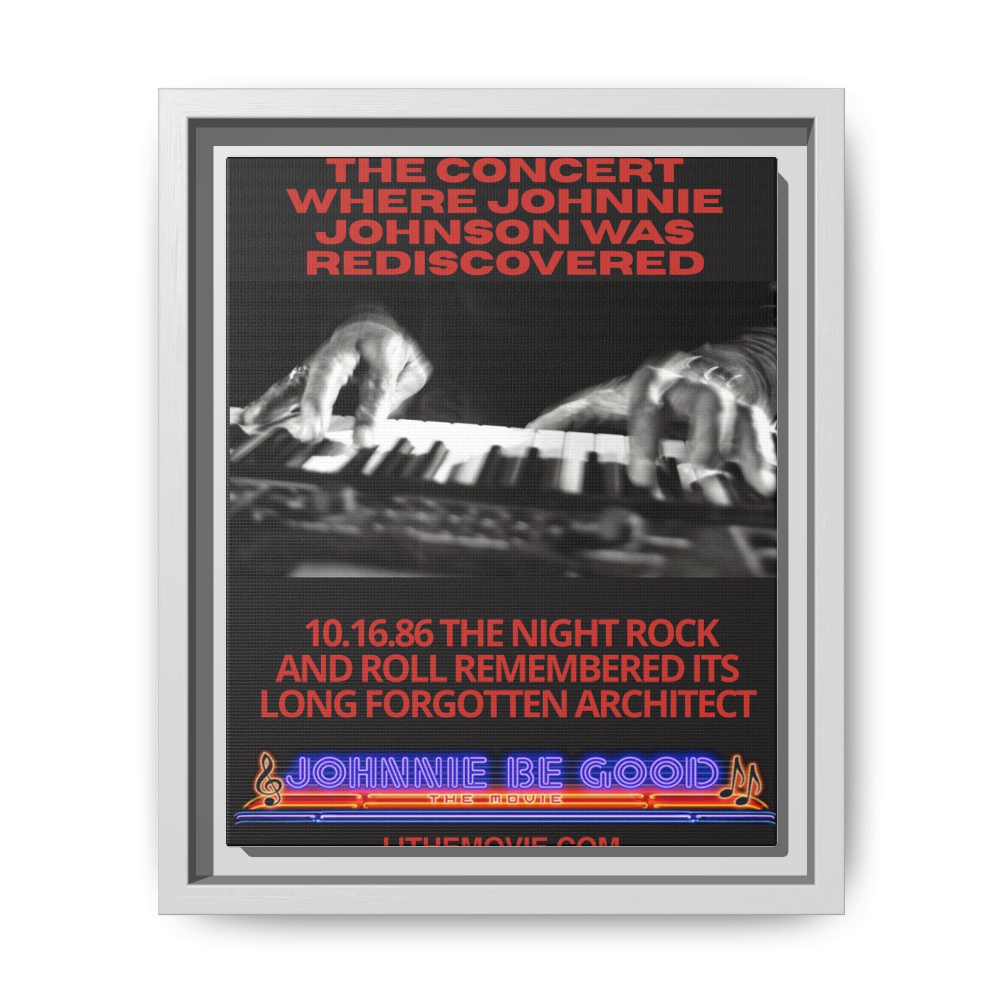 The Concert Johnnie Johnson Was Rediscovered Framed Canvas Print