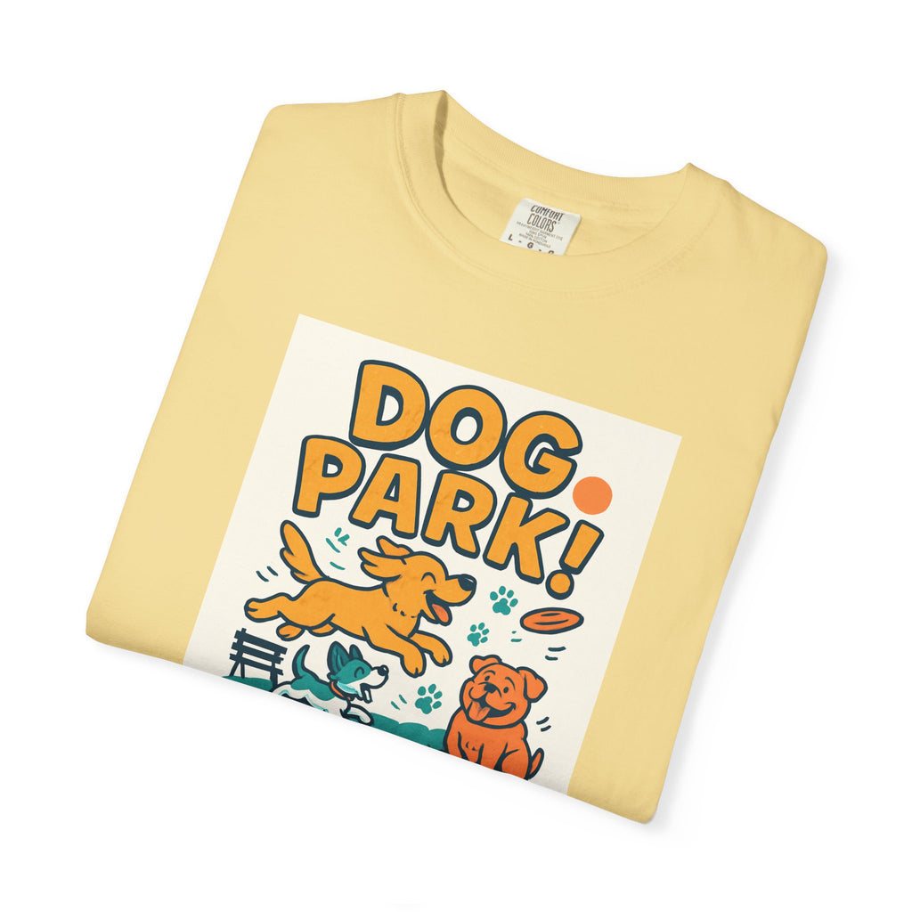 Playful Dog Park Unisex T-shirt, Dog Lover Gift, Pet Themed Apparel, Gift for Dog Owners, Fun Summer Tee