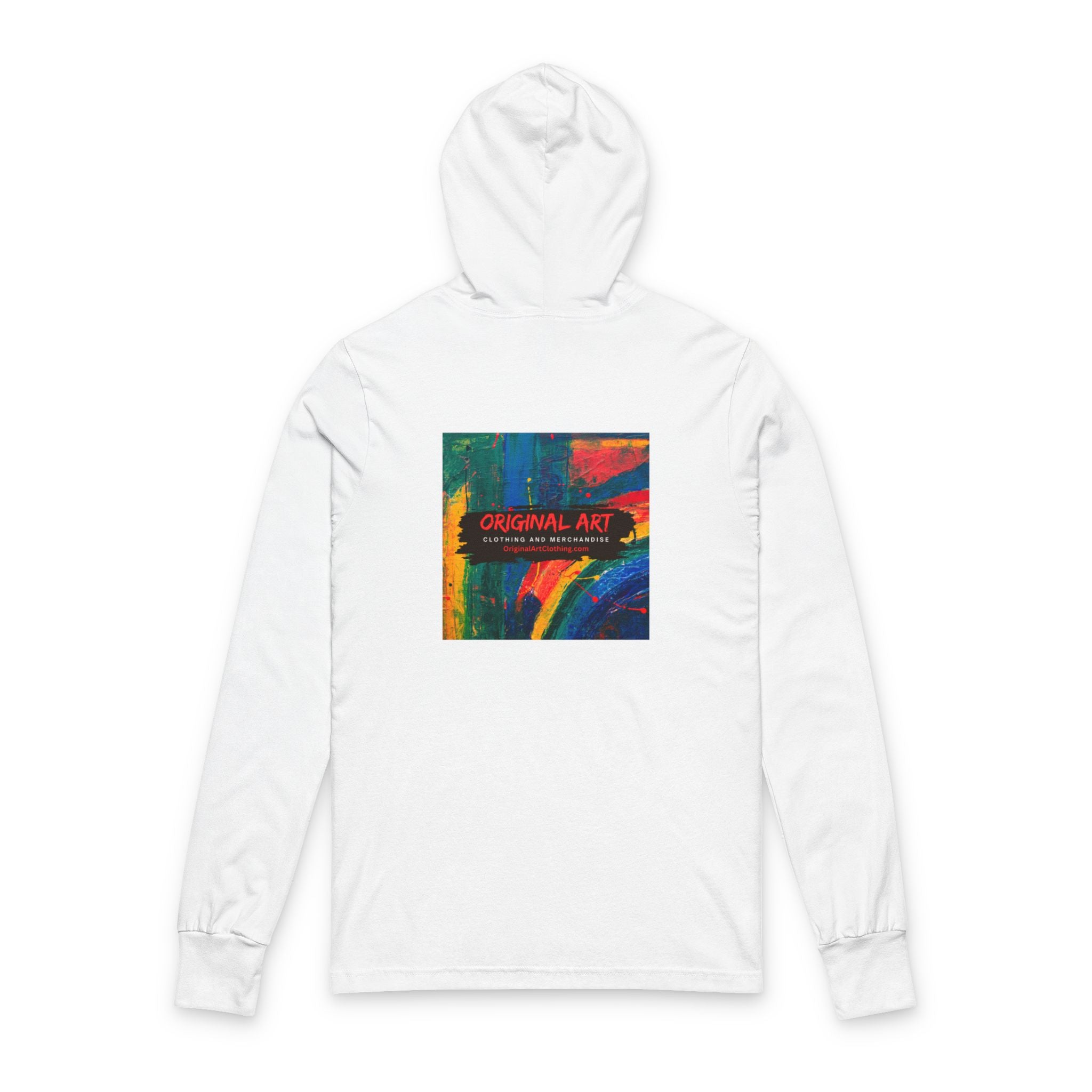 Deep Thought Humorous Hooded Long Sleeve Tee — "Deep Thought: I'm Sorry I Called You A Pompous Jerk"
