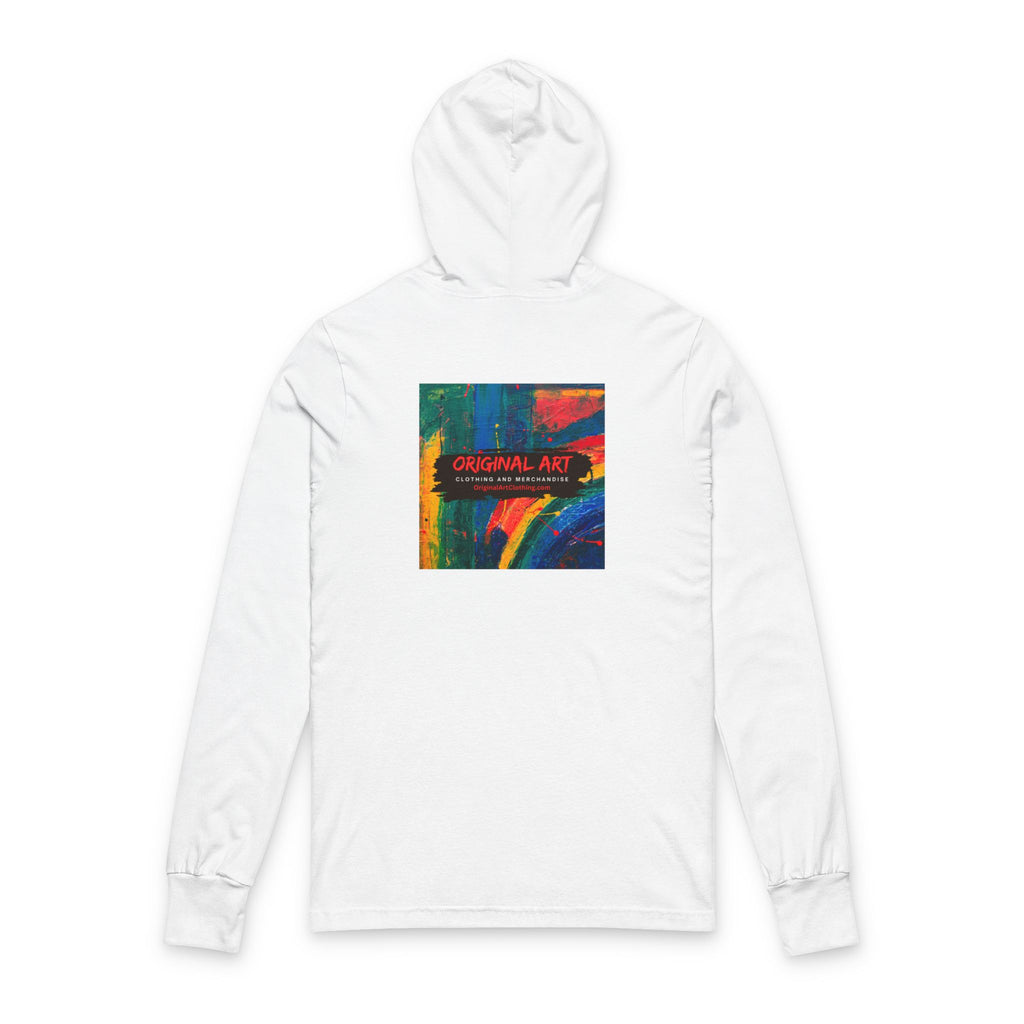 Teacher Hoodie Tee — "I teach. Kids first. Glitter optional." with Colorful Back Art