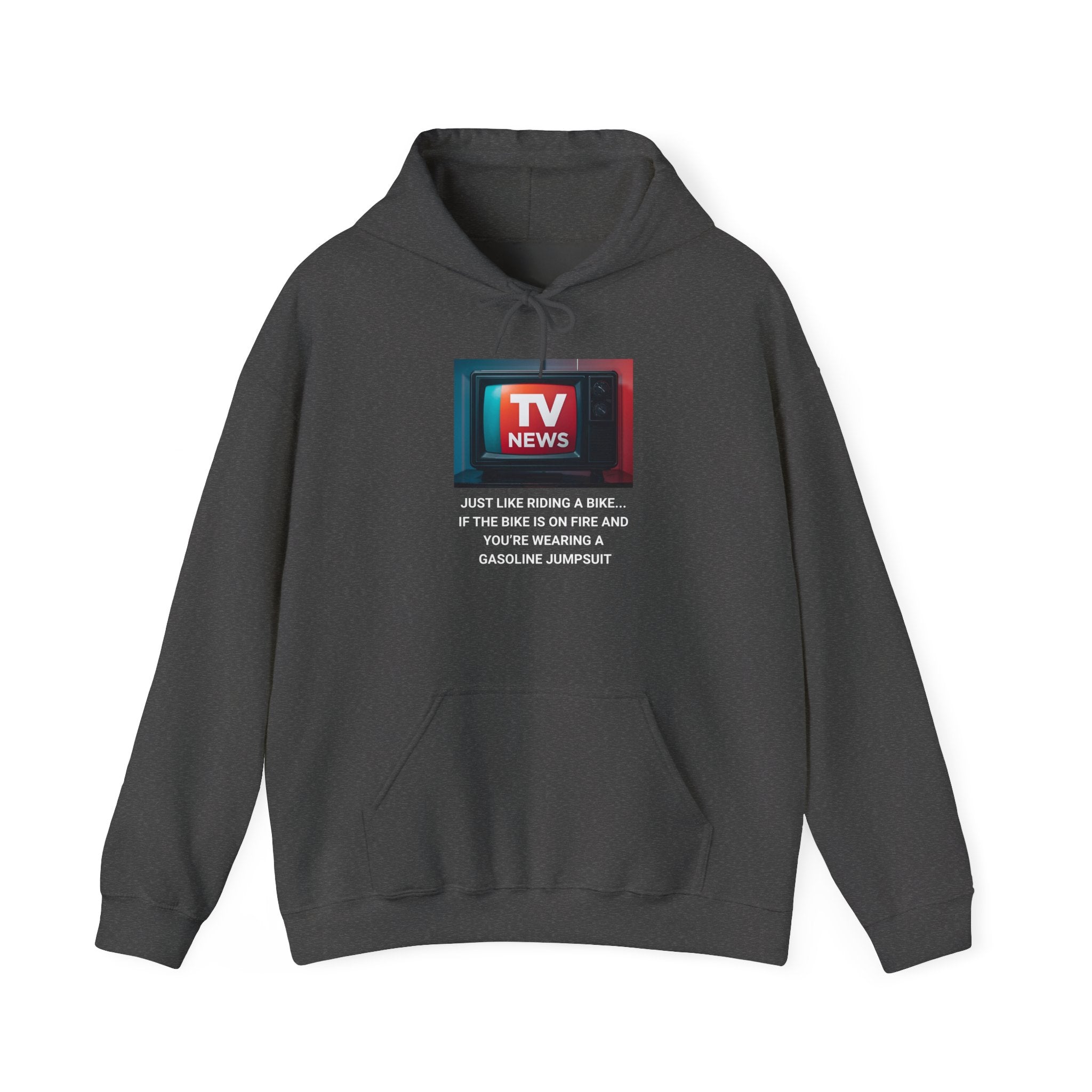 TV News Humor Hoodie for Media Lovers