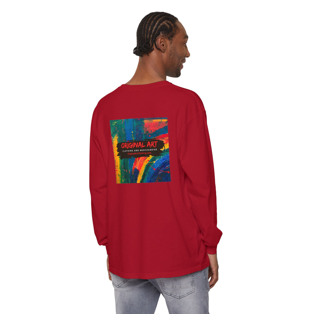 TV News Videographer: Unisex Garment-dyed Long Sleeve T-Shirt