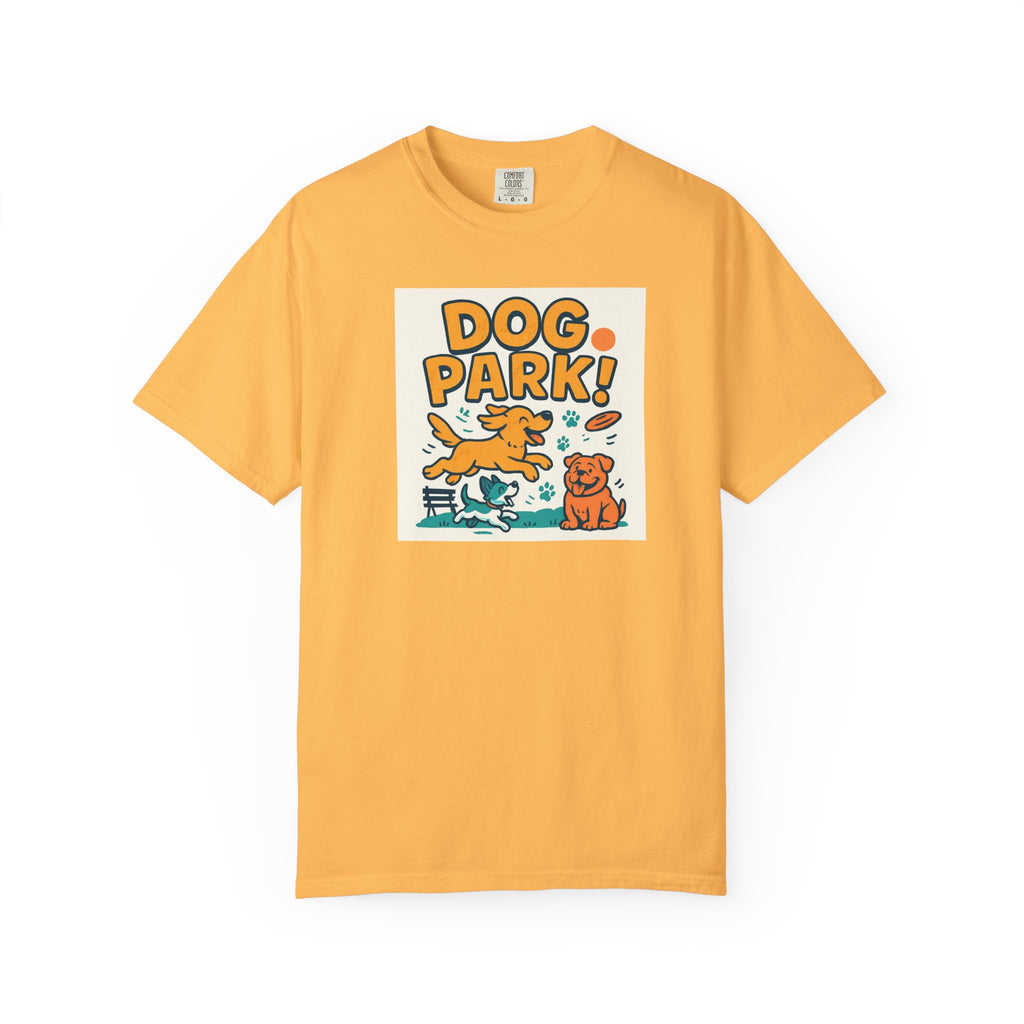 Playful Dog Park Unisex T-shirt, Dog Lover Gift, Pet Themed Apparel, Gift for Dog Owners, Fun Summer Tee