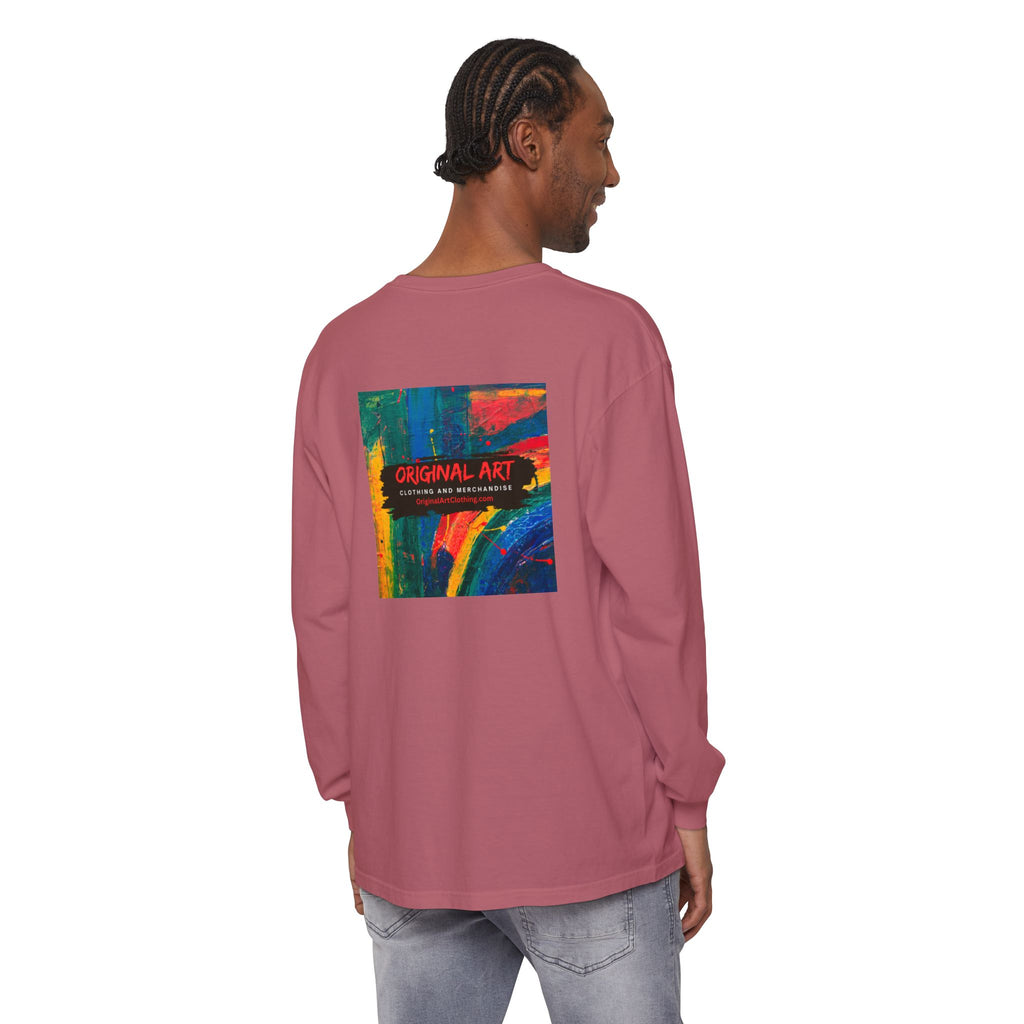 TV News Videographer: Unisex Garment-dyed Long Sleeve T-Shirt