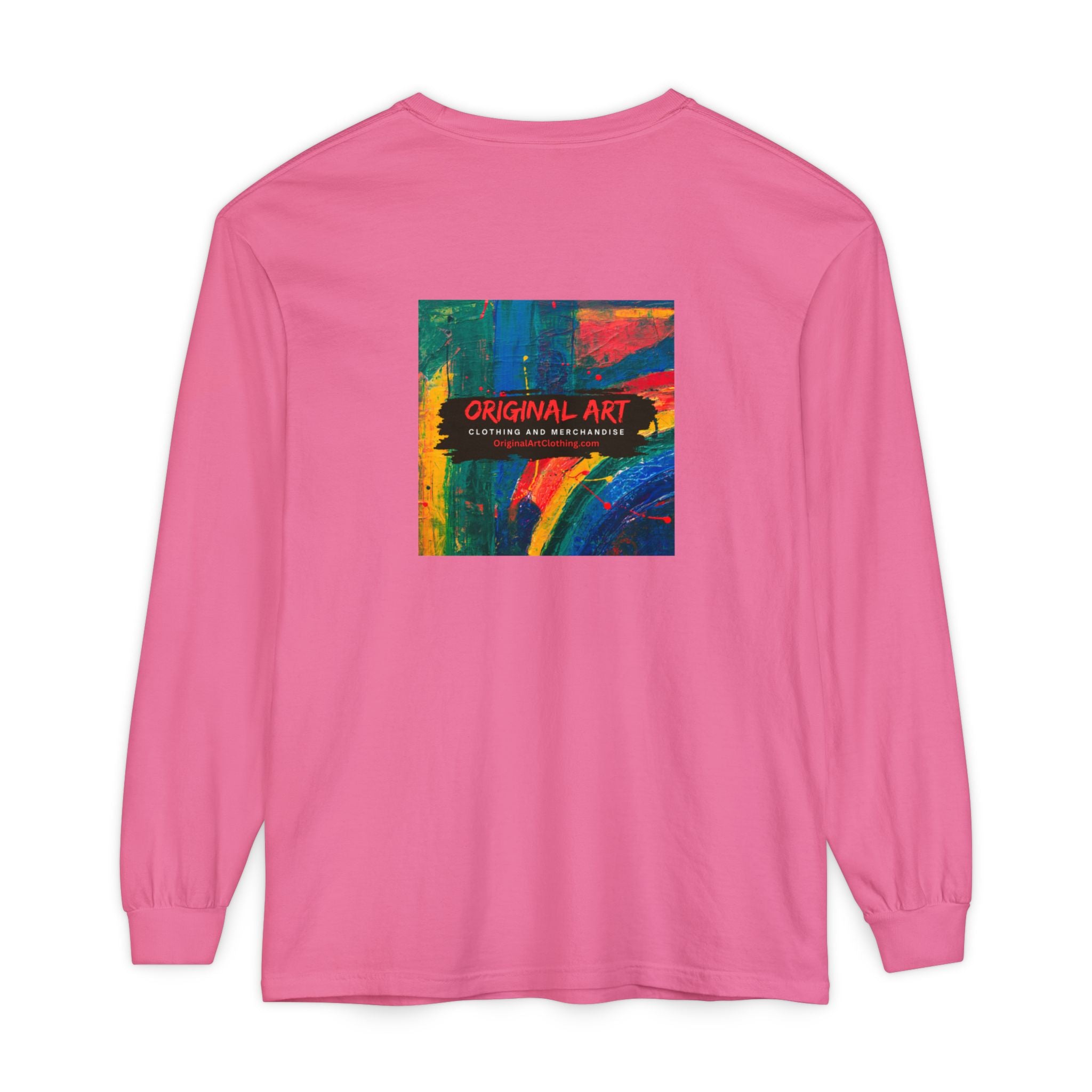 I Teach Long Sleeve T‑Shirt — “I make it make sense.” Teacher Tee with Colorful Original Art Back