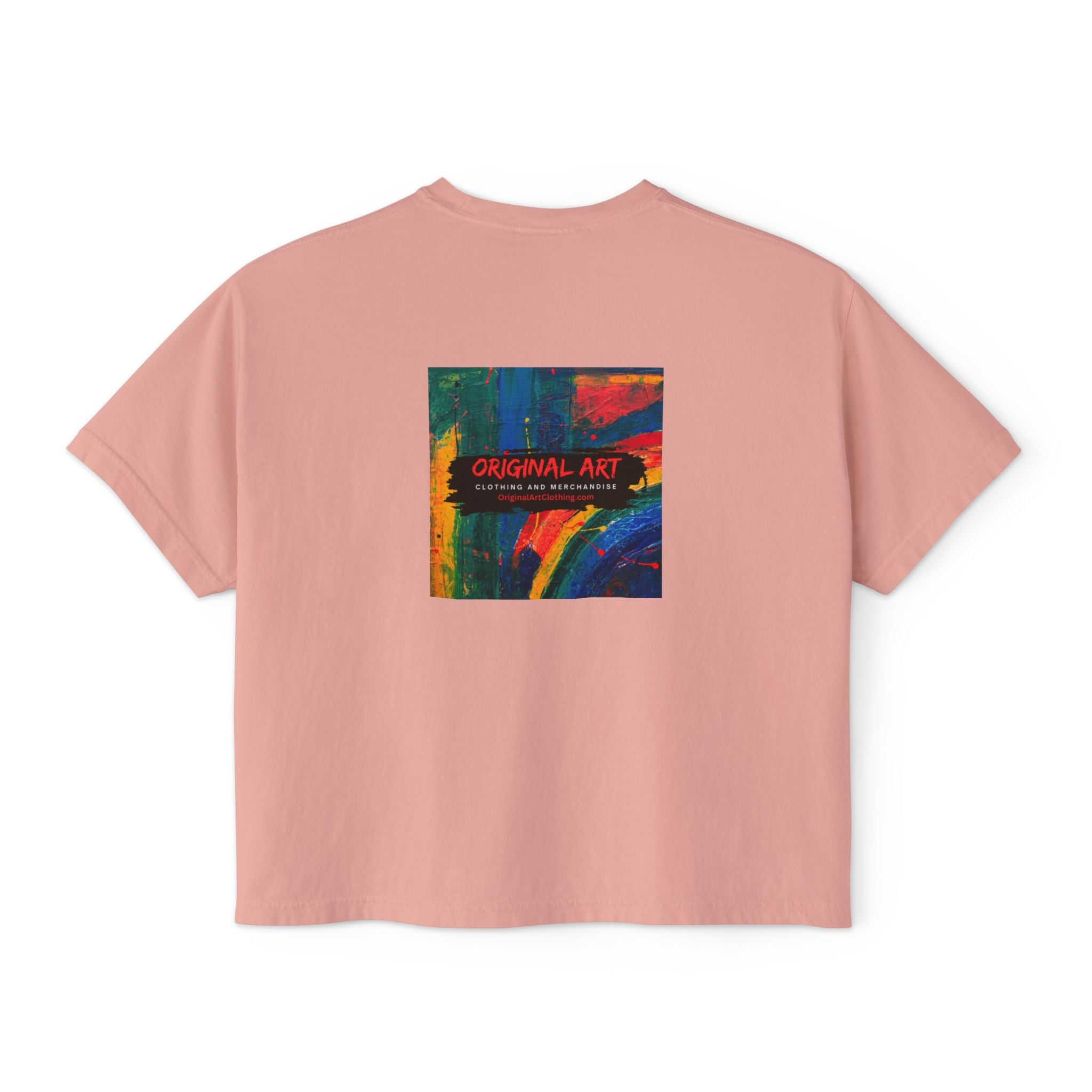 Vibrant Female DJ Painting Graphic Tee | Original Art Back Print
