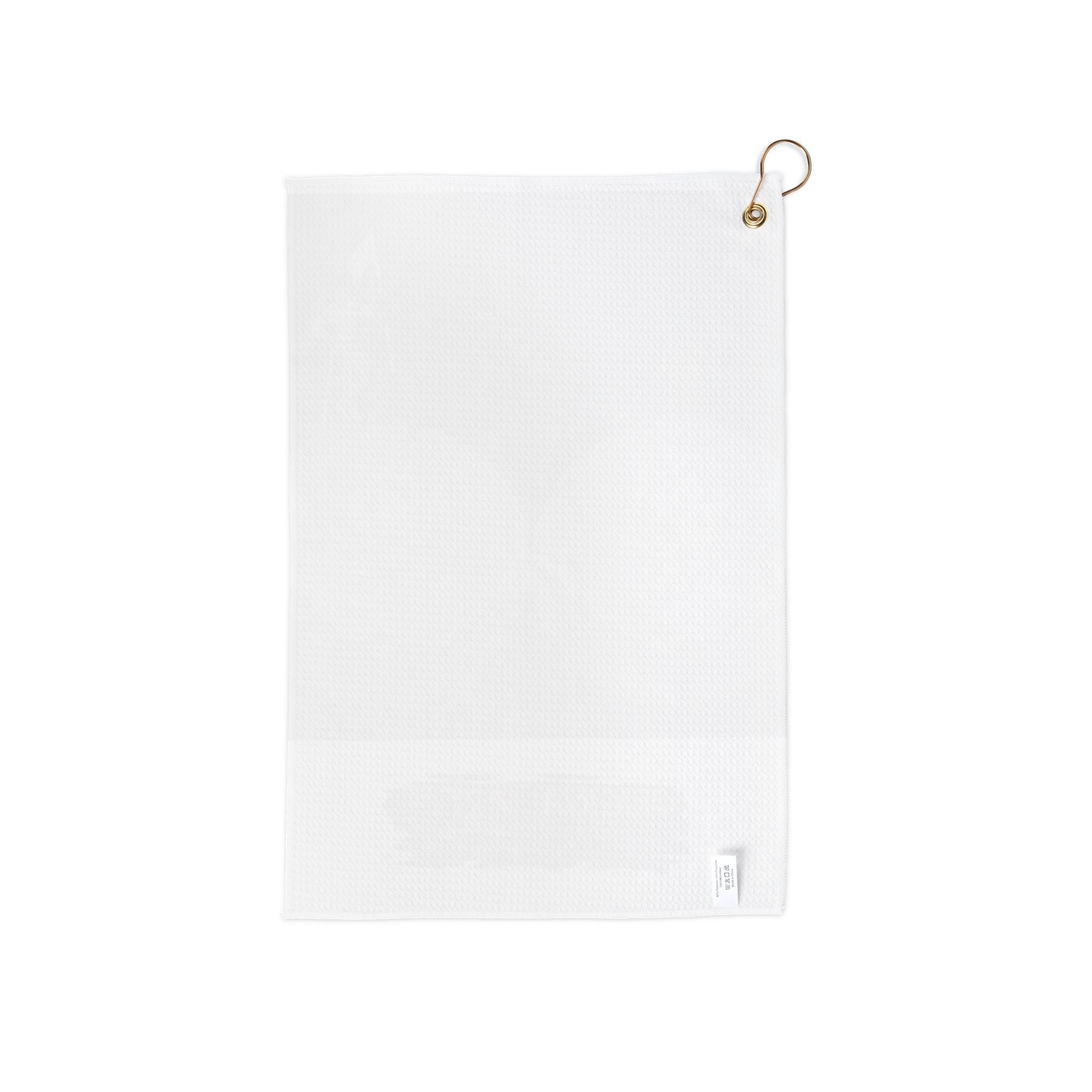 Golf Towel — Funny Golf Ball Miniature Golfer Design, Novelty Sports Accessory