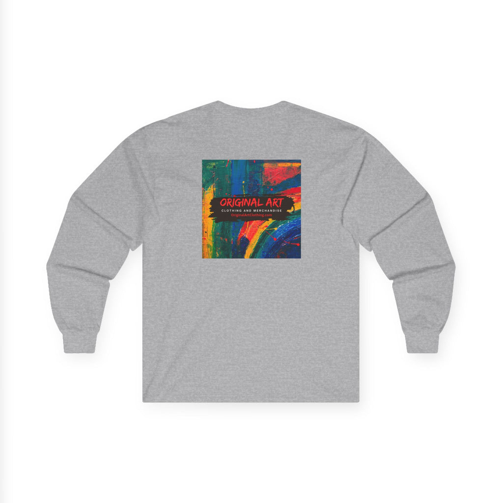 Heart on Fire Long Sleeve Tee, Casual Wear, Gift for Passionate Souls, Motivational Apparel, Unique Heartshirt, Unisex Tee, Spirit Wear
