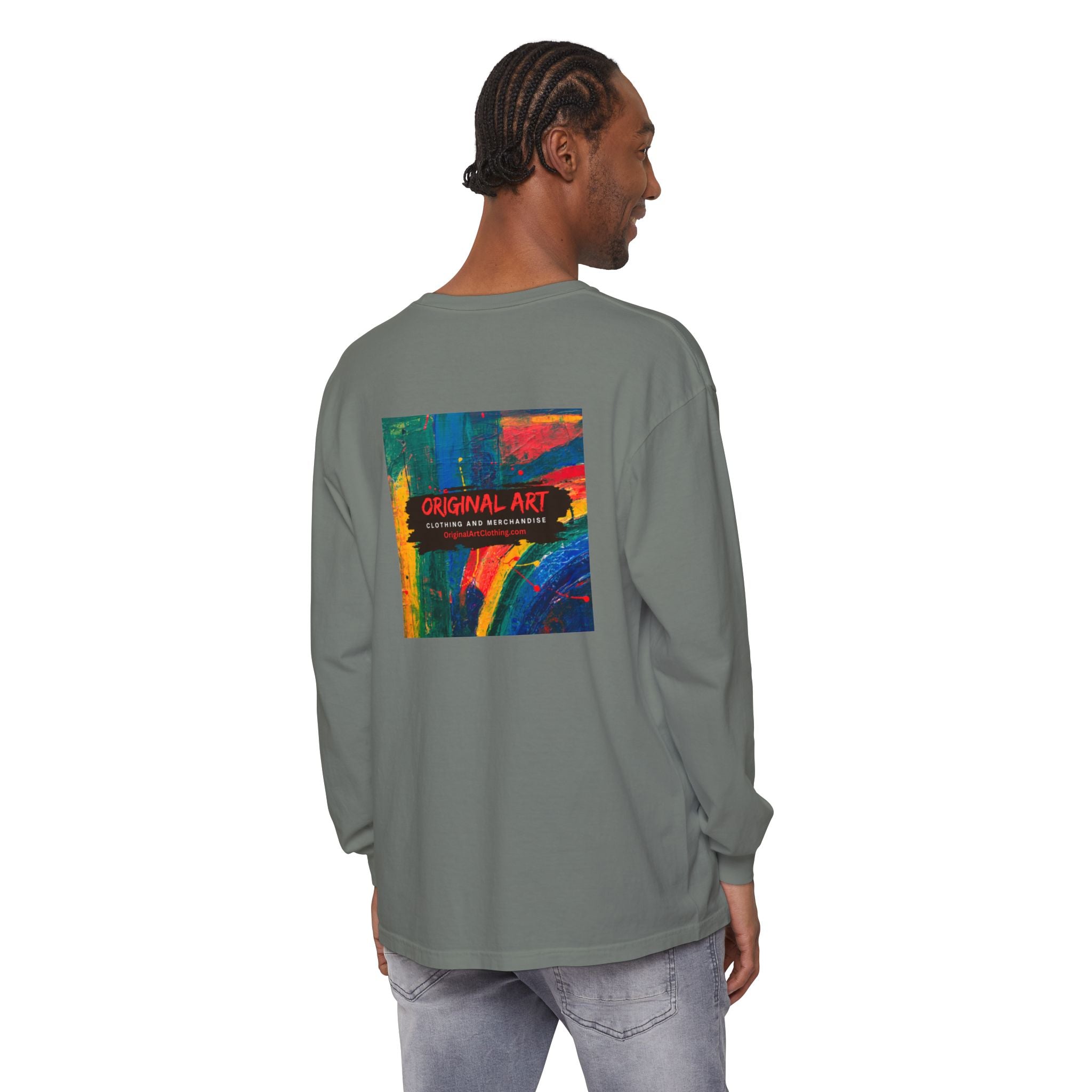 TV News Videographer: Unisex Garment-dyed Long Sleeve T-Shirt