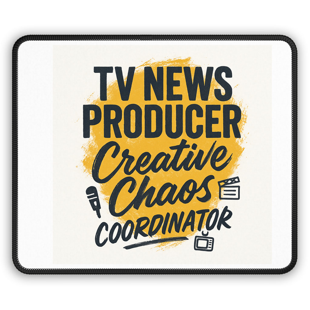 TV News Producer Mouse Pad | Gaming Mouse Mat | Unique Gift for Journalists, Creative Professionals, Office Decor