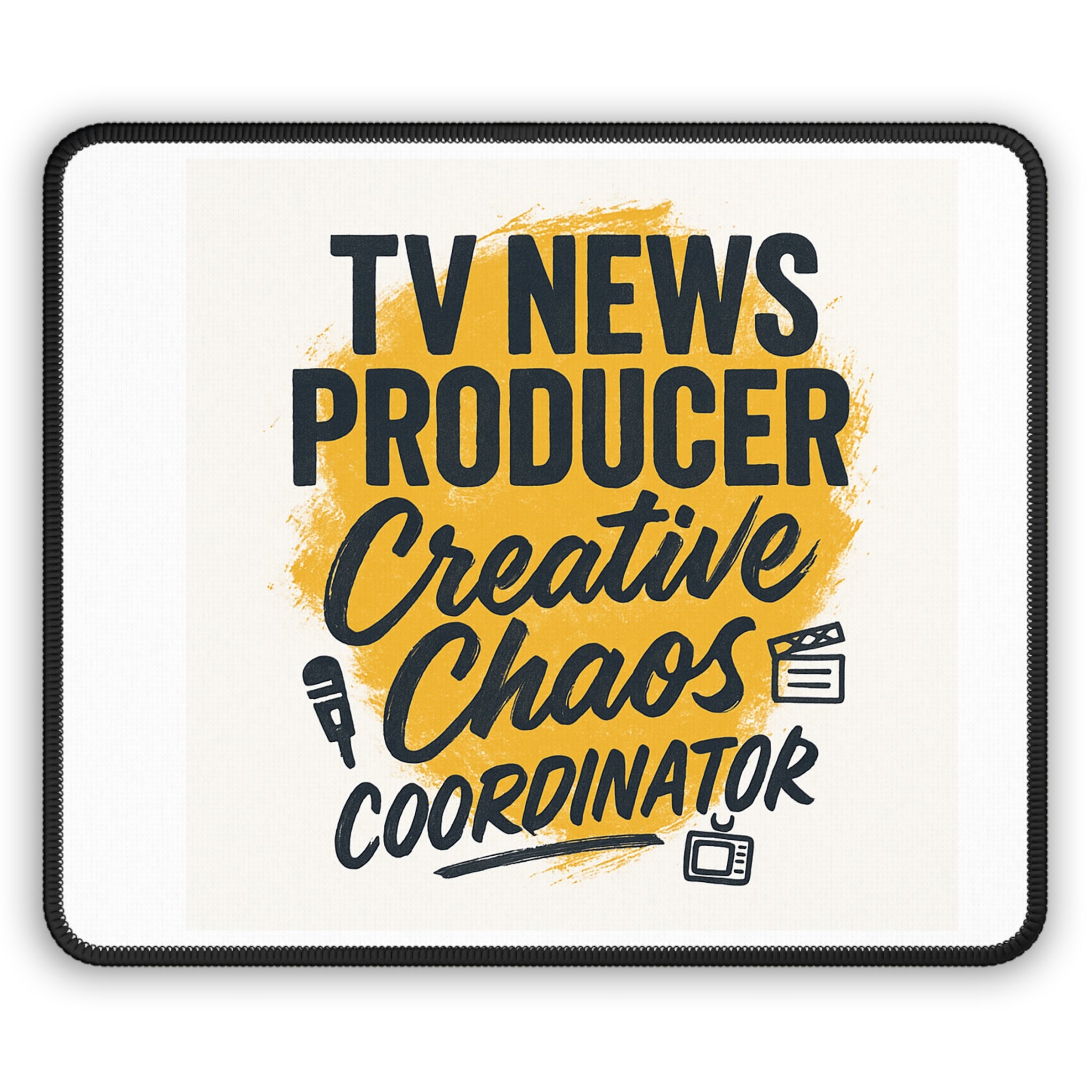 TV News Producer Mouse Pad | Gaming Mouse Mat | Unique Gift for Journalists, Creative Professionals, Office Decor