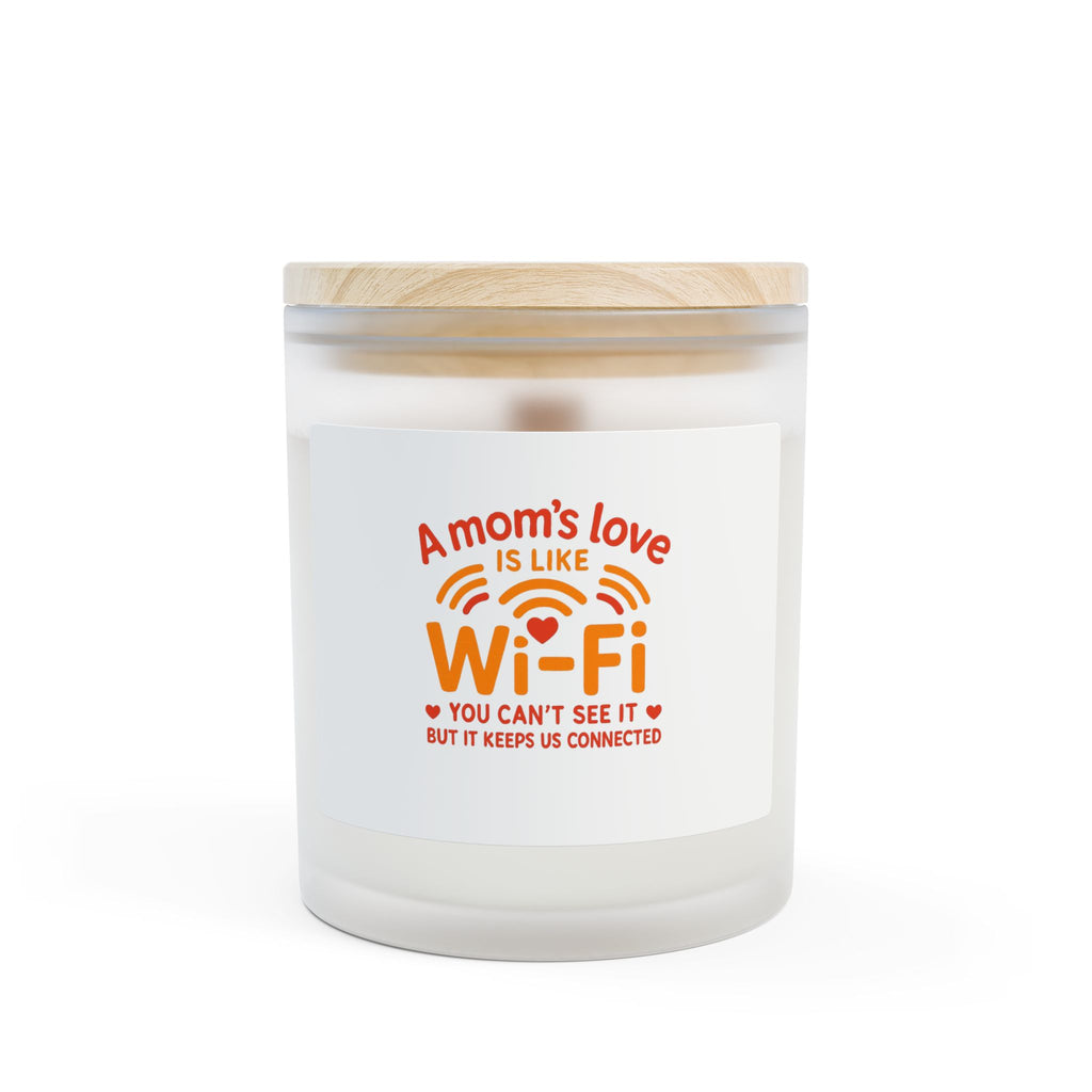 "A Mom's Love is Like Wi‑Fi" Scented Frosted Candle