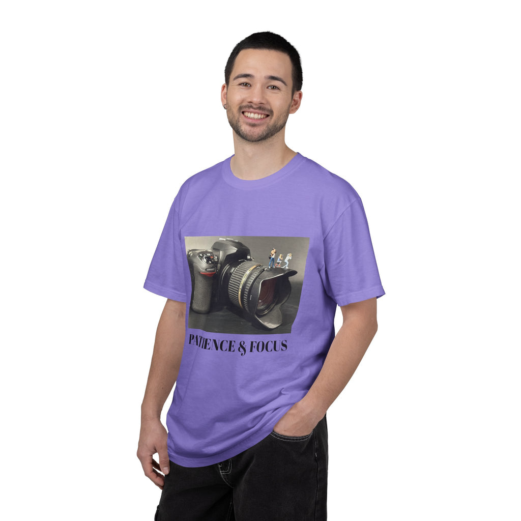 Patience & Focus Camera Tee — Photographer Inspirational Graphic T-Shirt