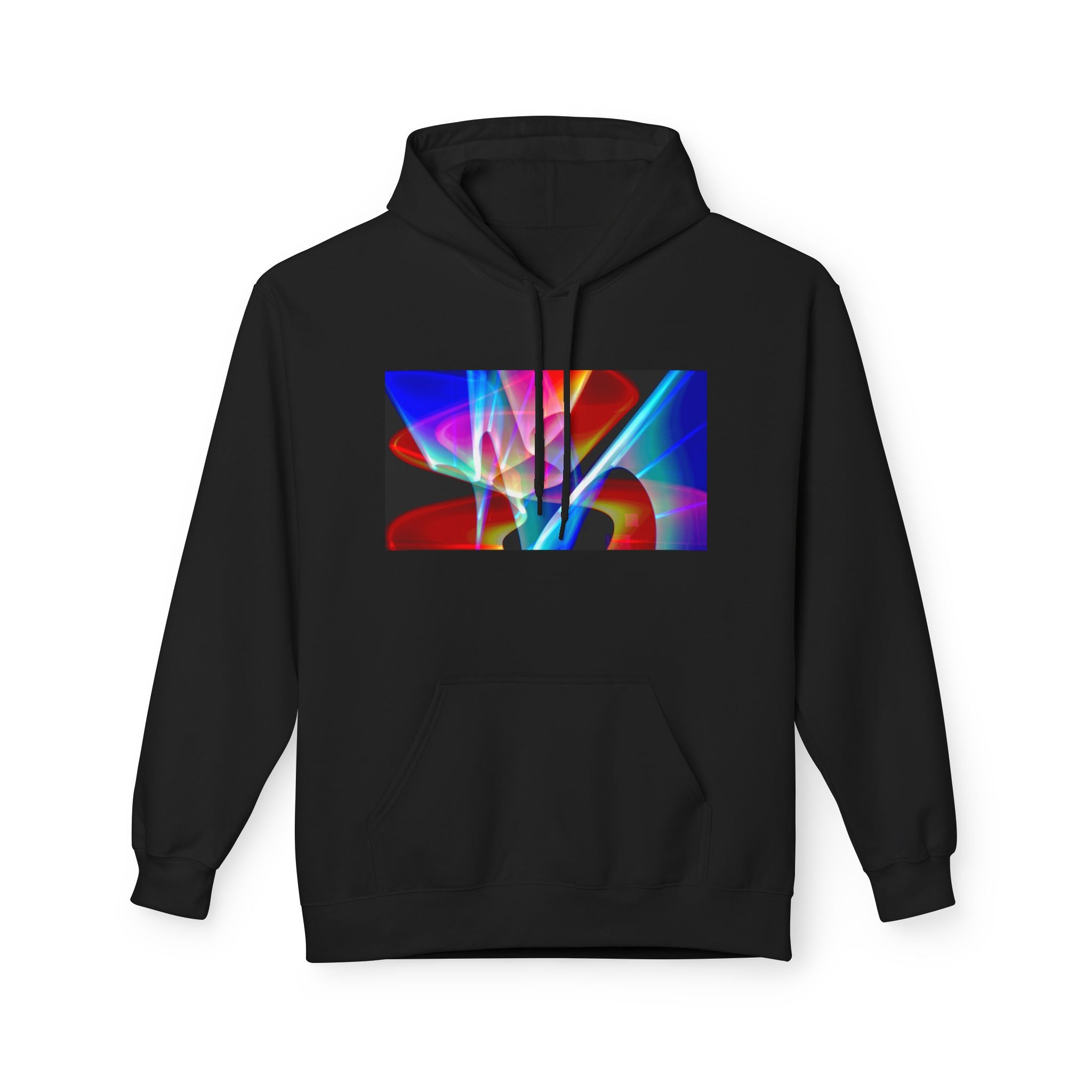 Vibrant Abstract Art Fleece Hoodie