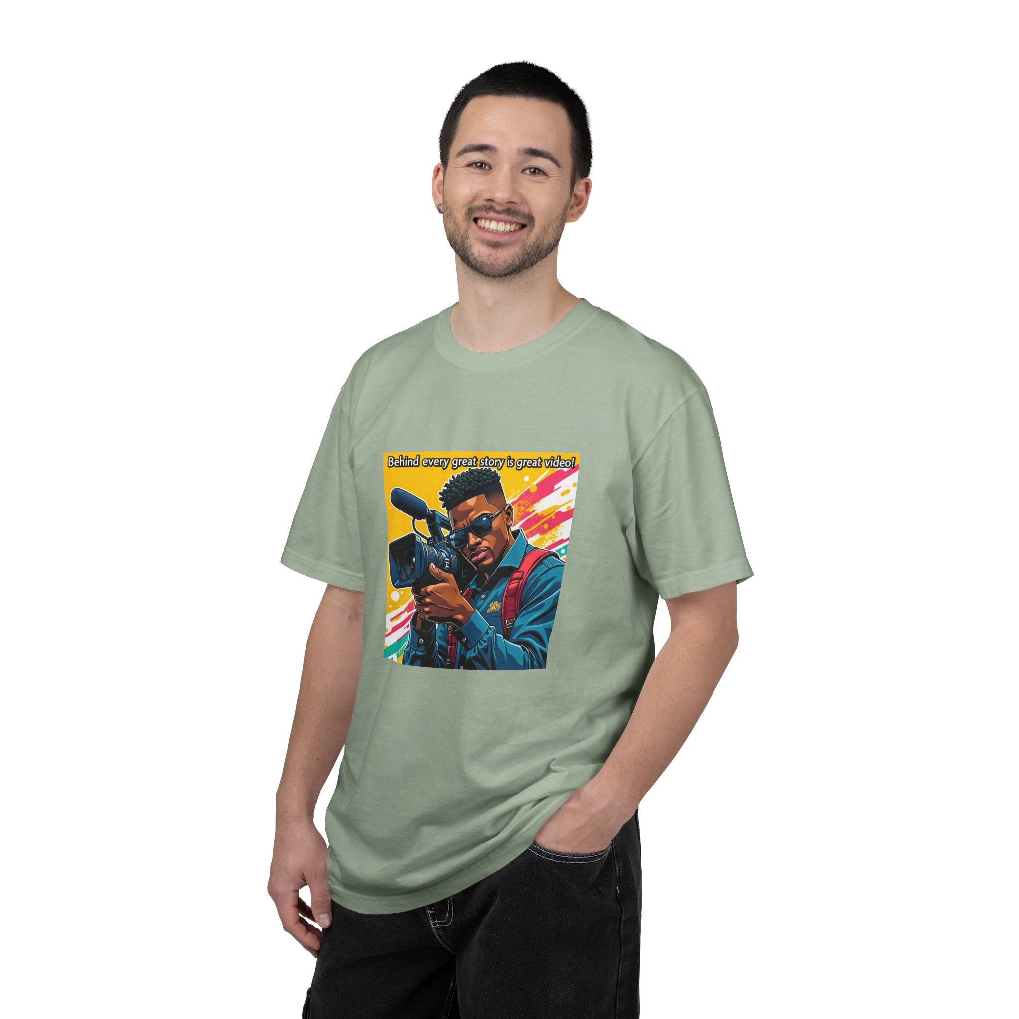 "Behind Every Great Story is Great Video" Graphic T-Shirt