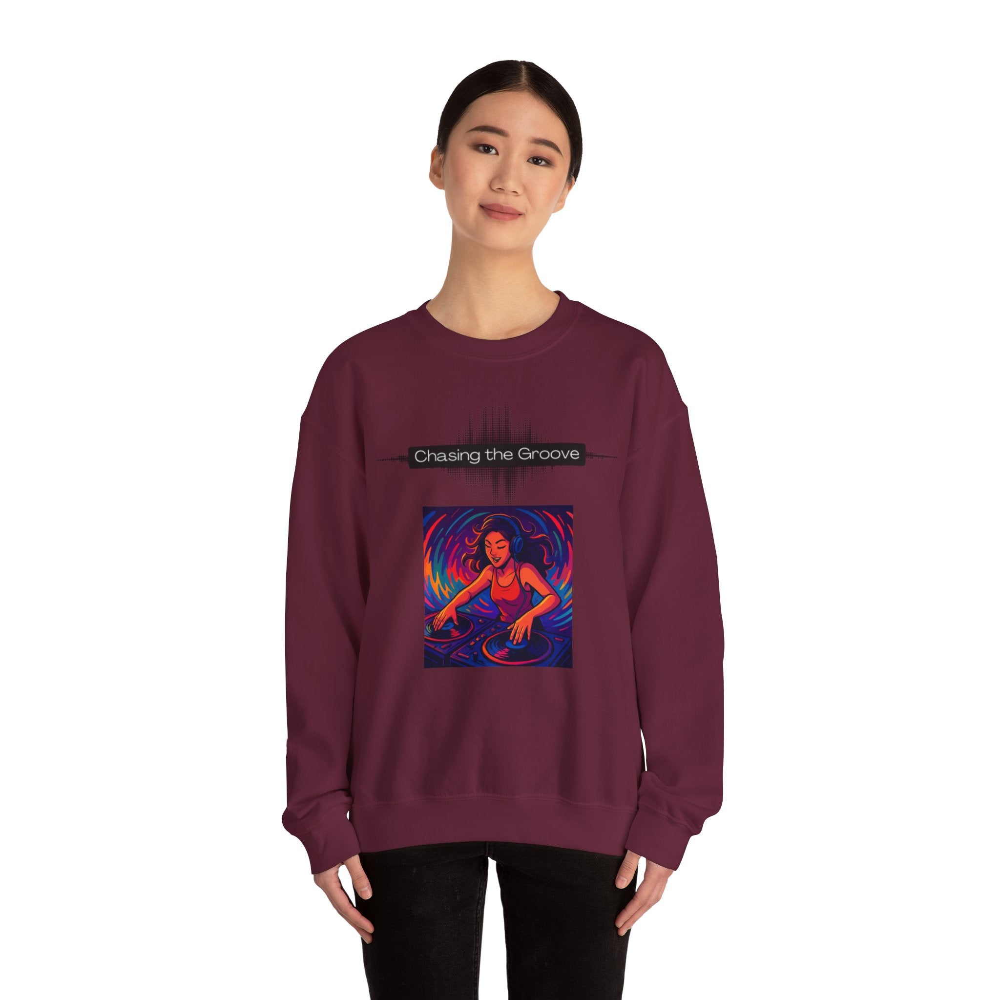 “Chasing the Groove” Soundwave Music Pullover--Crewneck Sweatshirt