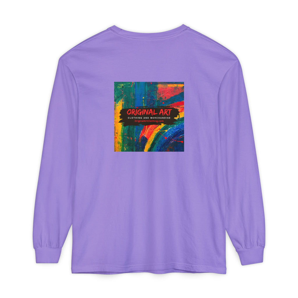 I Teach Long Sleeve T‑Shirt — “I make it make sense.” Teacher Tee with Colorful Original Art Back