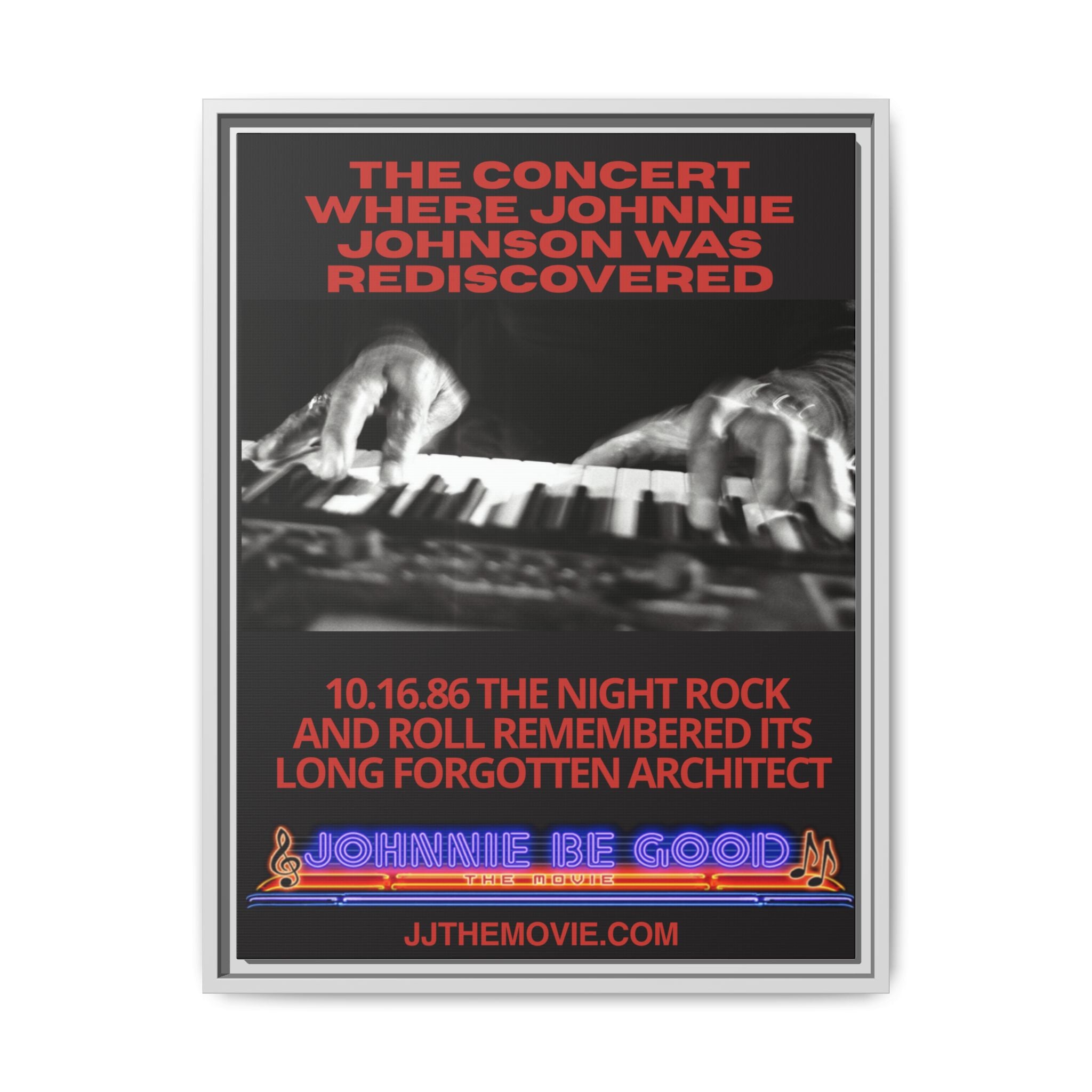 The Concert Johnnie Johnson Was Rediscovered Framed Canvas Print
