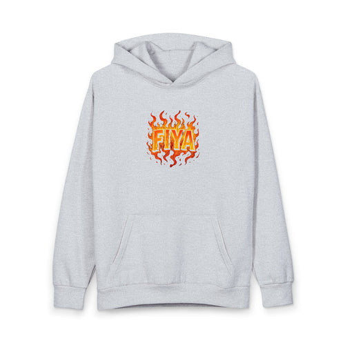 "Fiya" Flame Hoodie — Graphic Streetwear Pullover with 'FIYA' Fire Logo