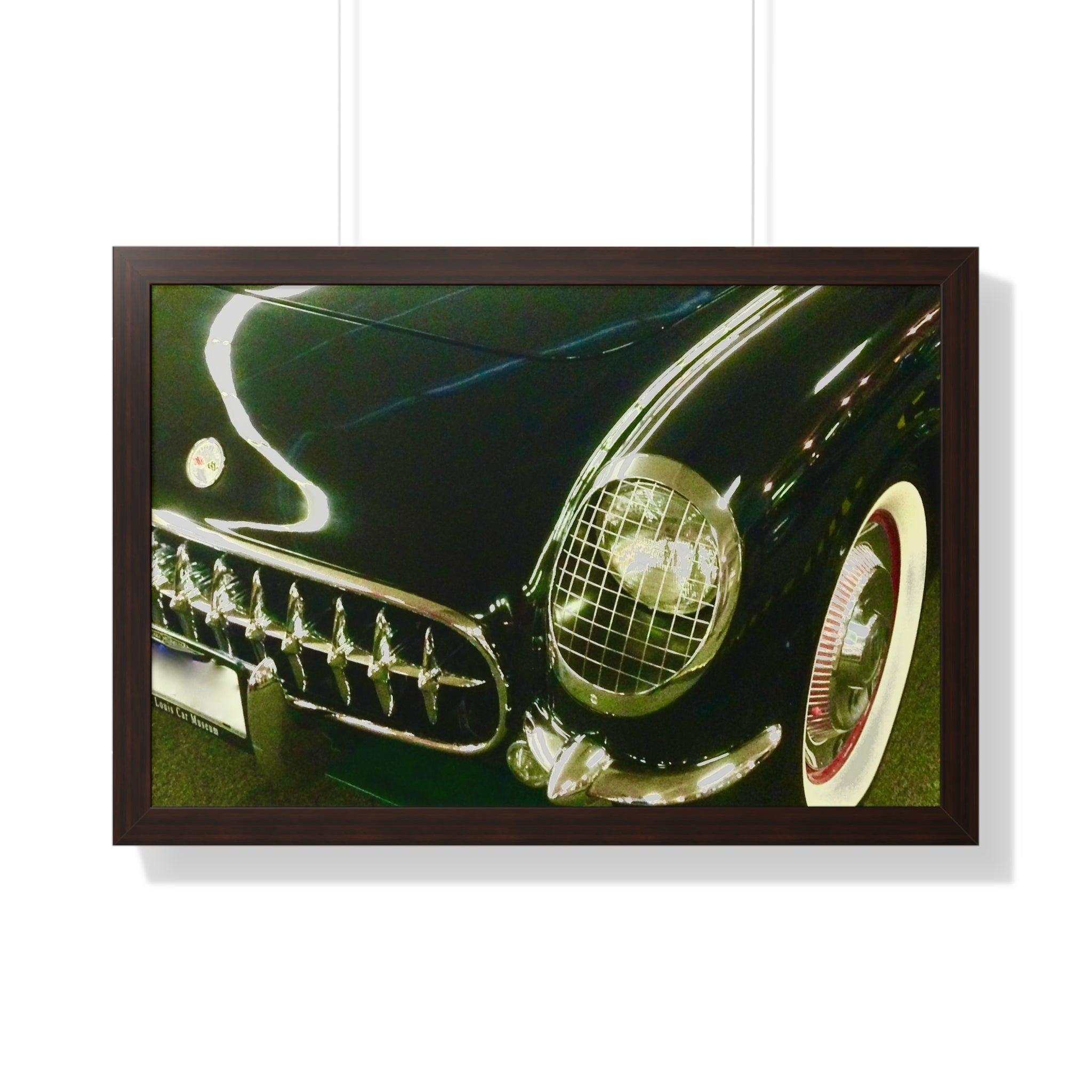 Vintage Corvette Front - Framed Automotive Poster