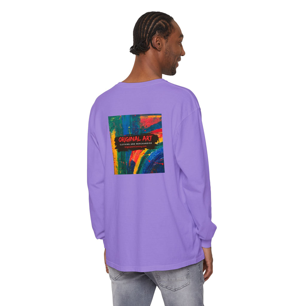 Teacher Long Sleeve Tee — "I Teach: My Super Power Is Multi-tasking" with Colorful Art Back