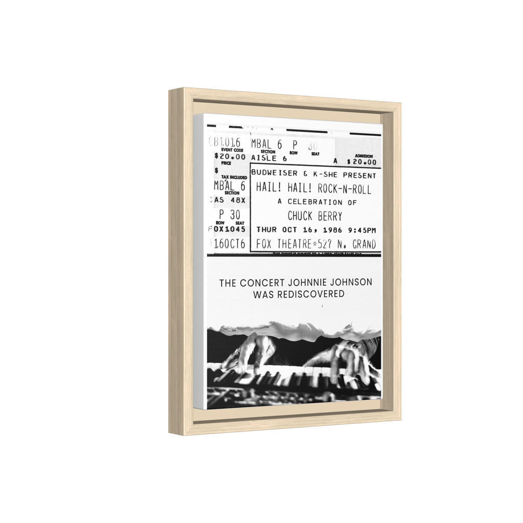 The Concert Johnnie Johnson Was Rediscovered Framed Canvas Print