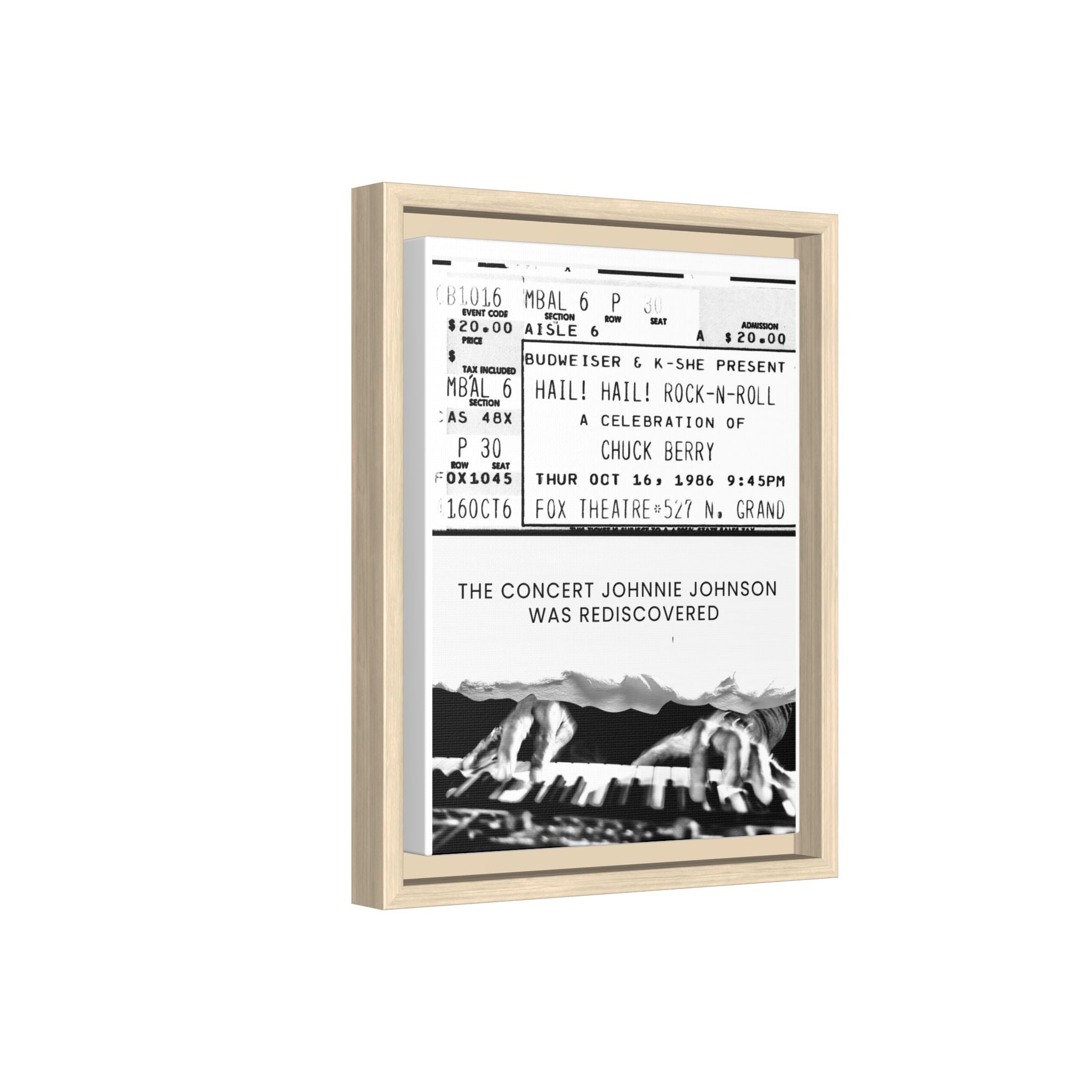The Concert Johnnie Johnson Was Rediscovered Framed Canvas Print