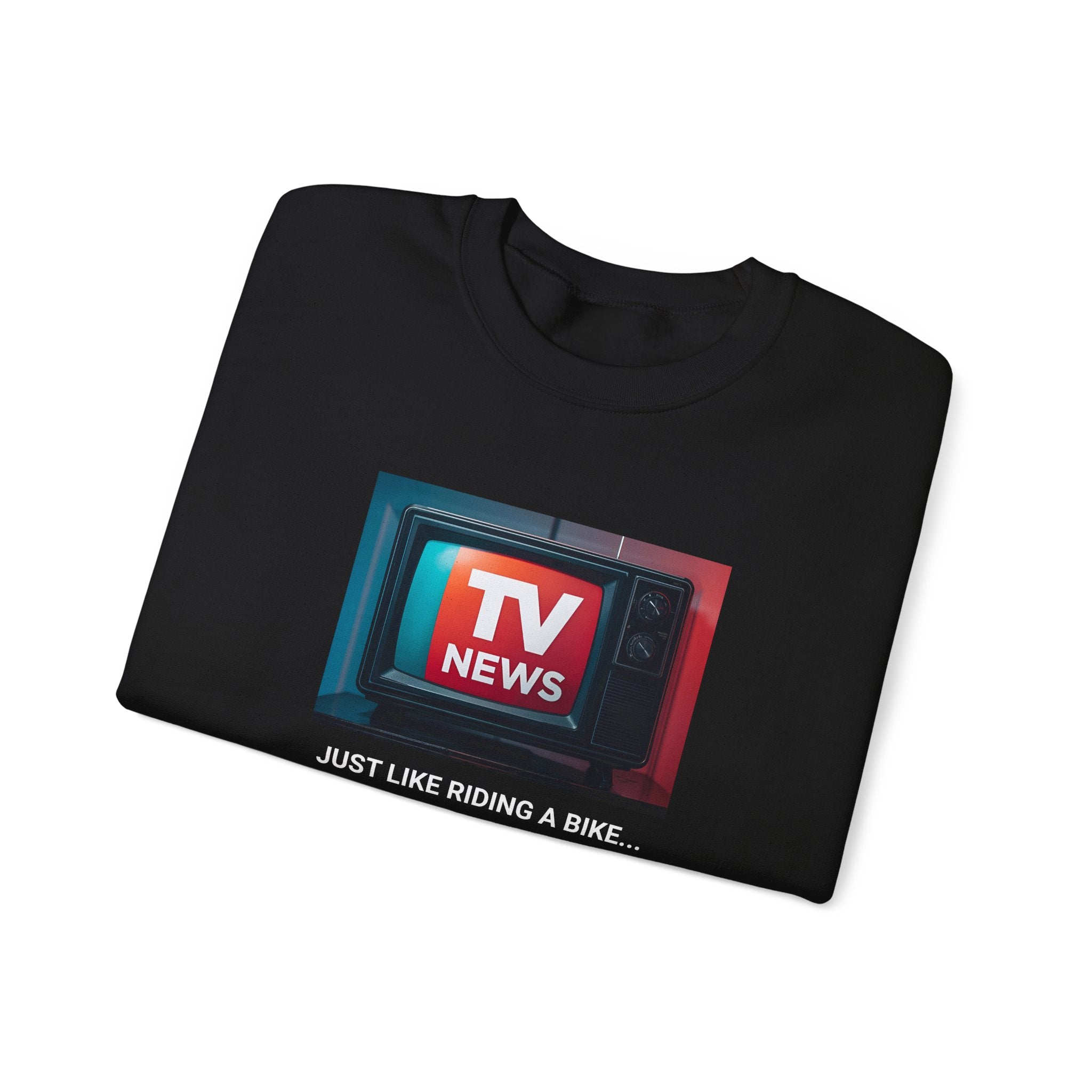 TV News Inspired Unisex Crewneck Sweatshirt - Funny Statement Apparel
