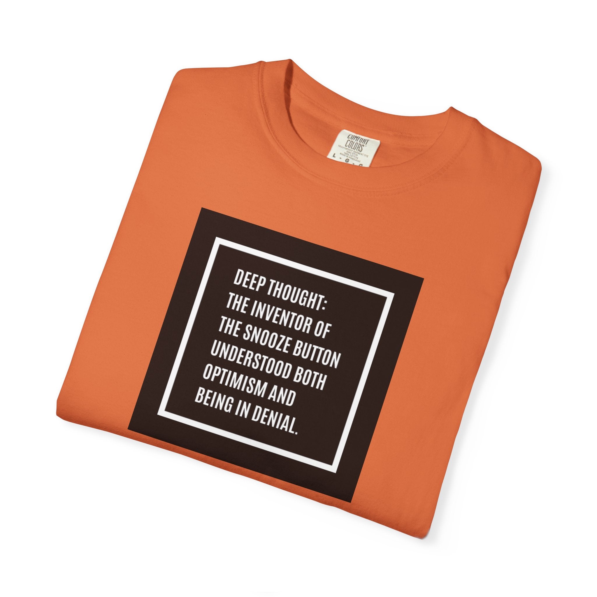 'Deep Thought' Snooze Button Quote Graphic Tee