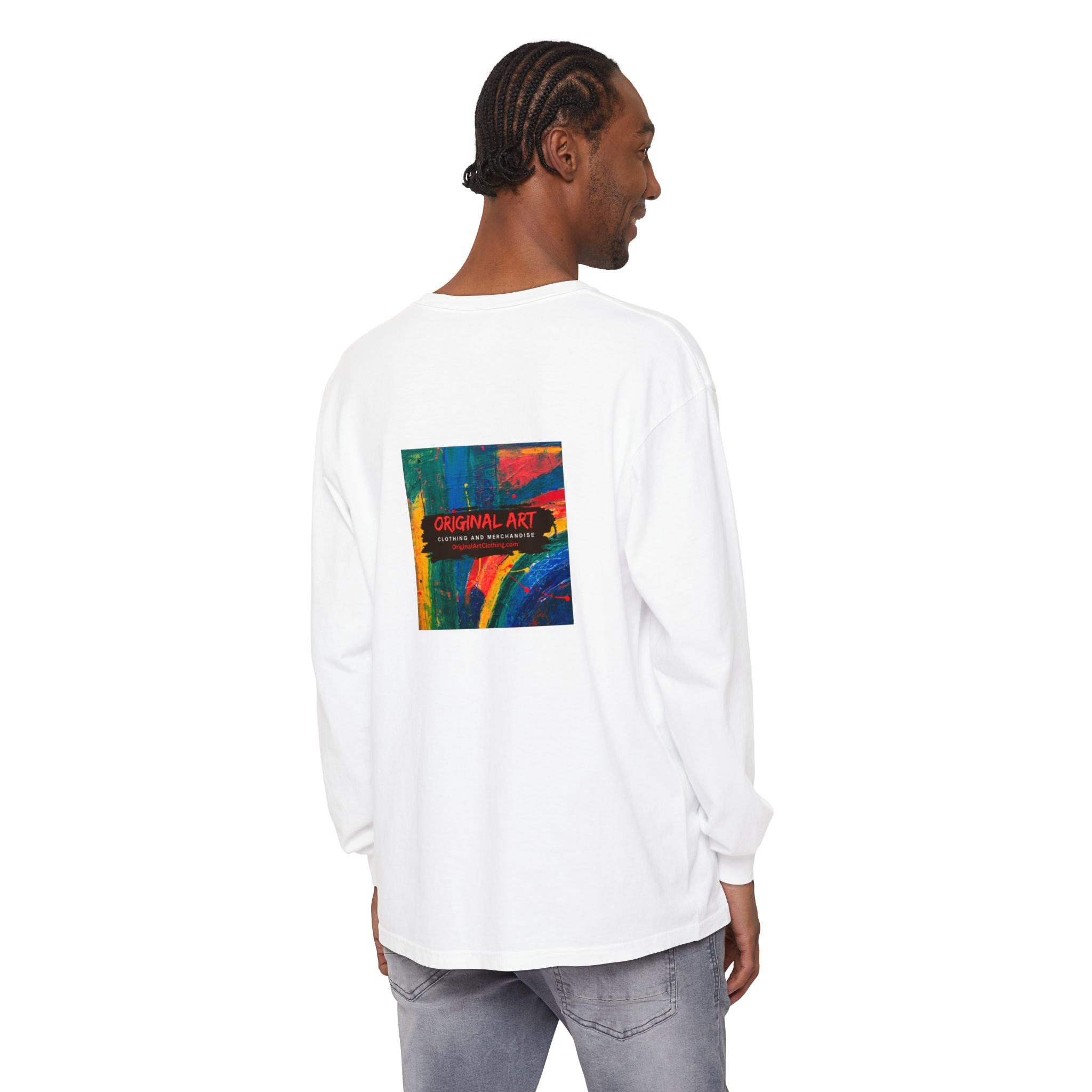 Producing is my super power! Long Sleeve T‑Shirt — Retro Comic Book Girl Graphic (Original Art)