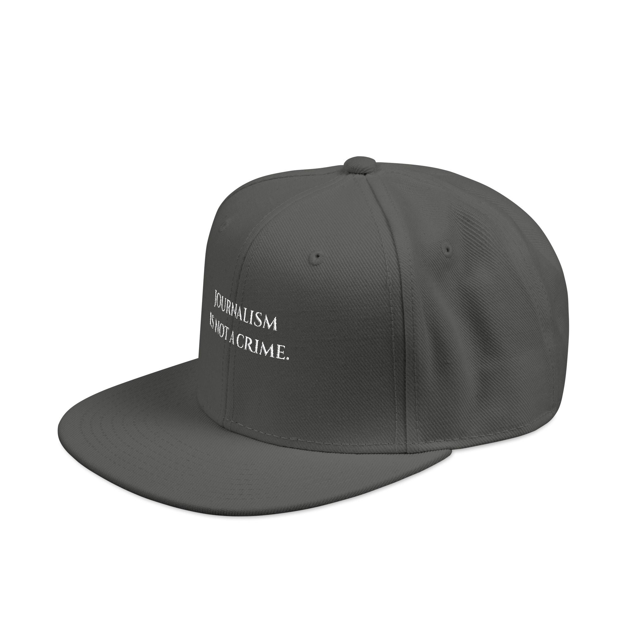 "Journalism is not a Crime" Embroidered Snapback Hat —