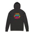 Live Music Is My Jam Hooded Long Sleeve Tee — Colorful Concert Graphic