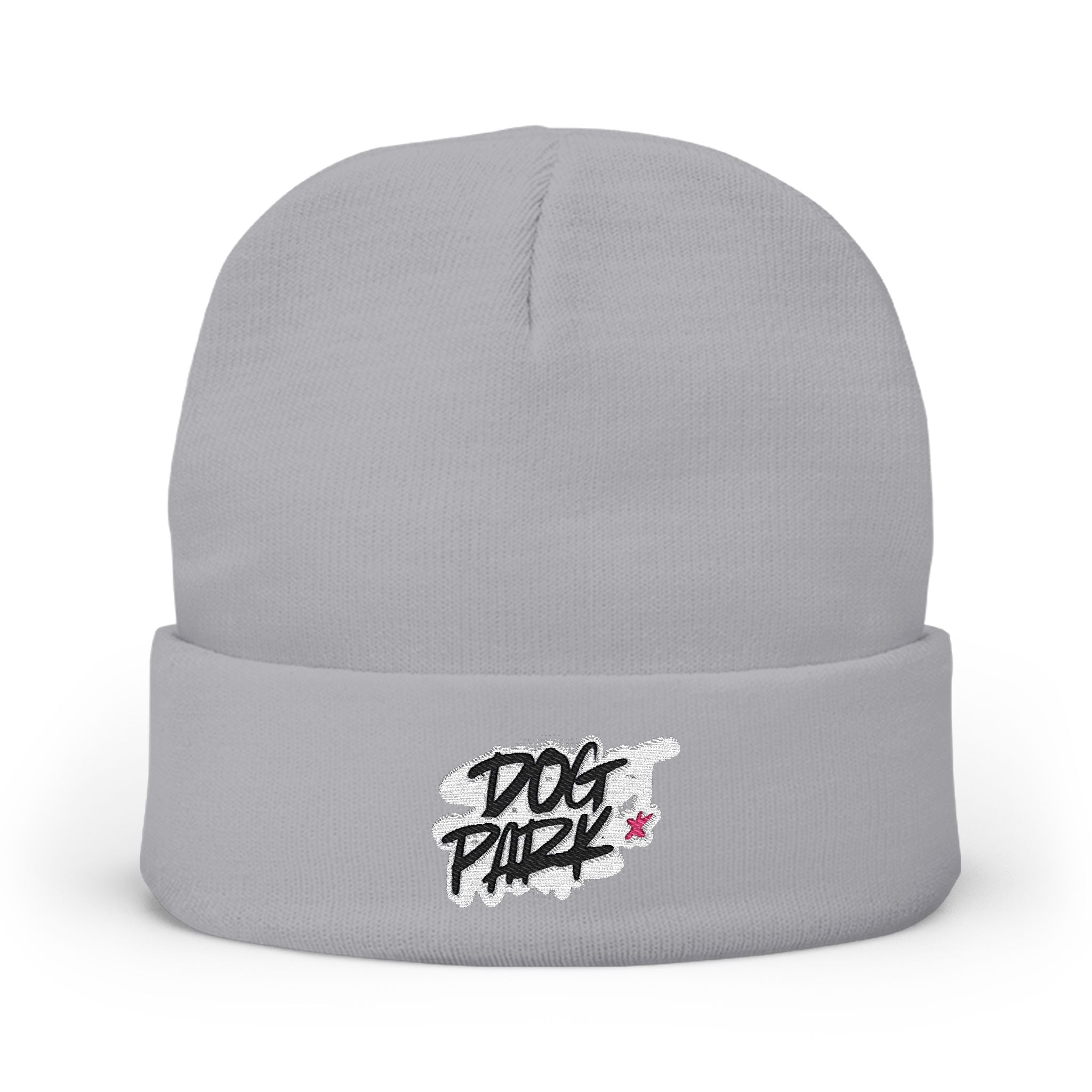 Embroidered 'Dog Park' Knit Beanie — Cozy Casual Winter Hat