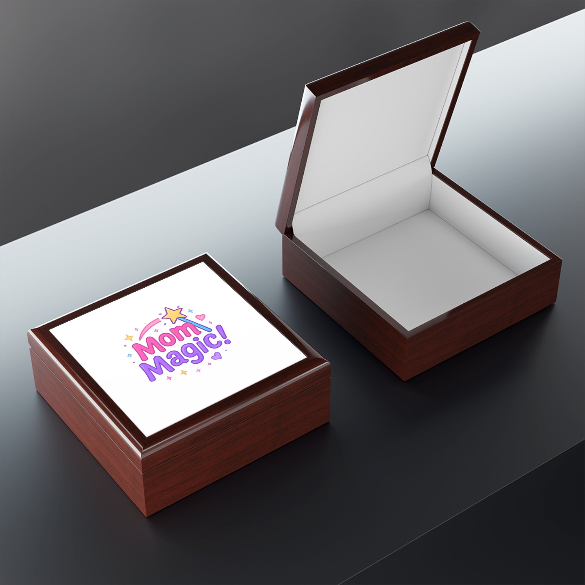 "Mom Magic!" Decorative Keepsake Jewelry Box for Mother's Day & Gifts