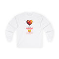 Heart on Fire Long Sleeve Tee, Casual Wear, Gift for Passionate Souls, Motivational Apparel, Unique Heartshirt, Unisex Tee, Spirit Wear