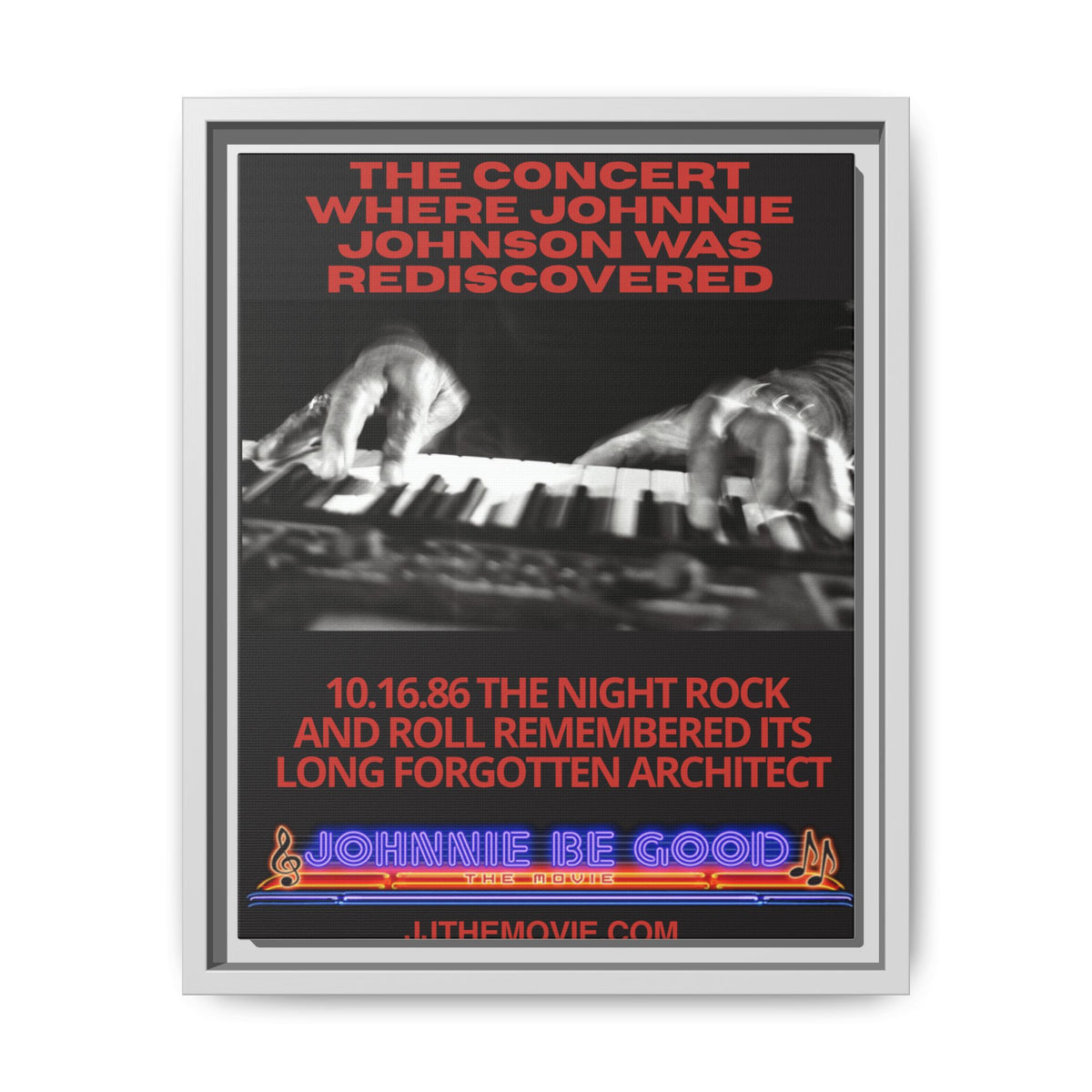 The Concert Johnnie Johnson Was Rediscovered Framed Canvas Print