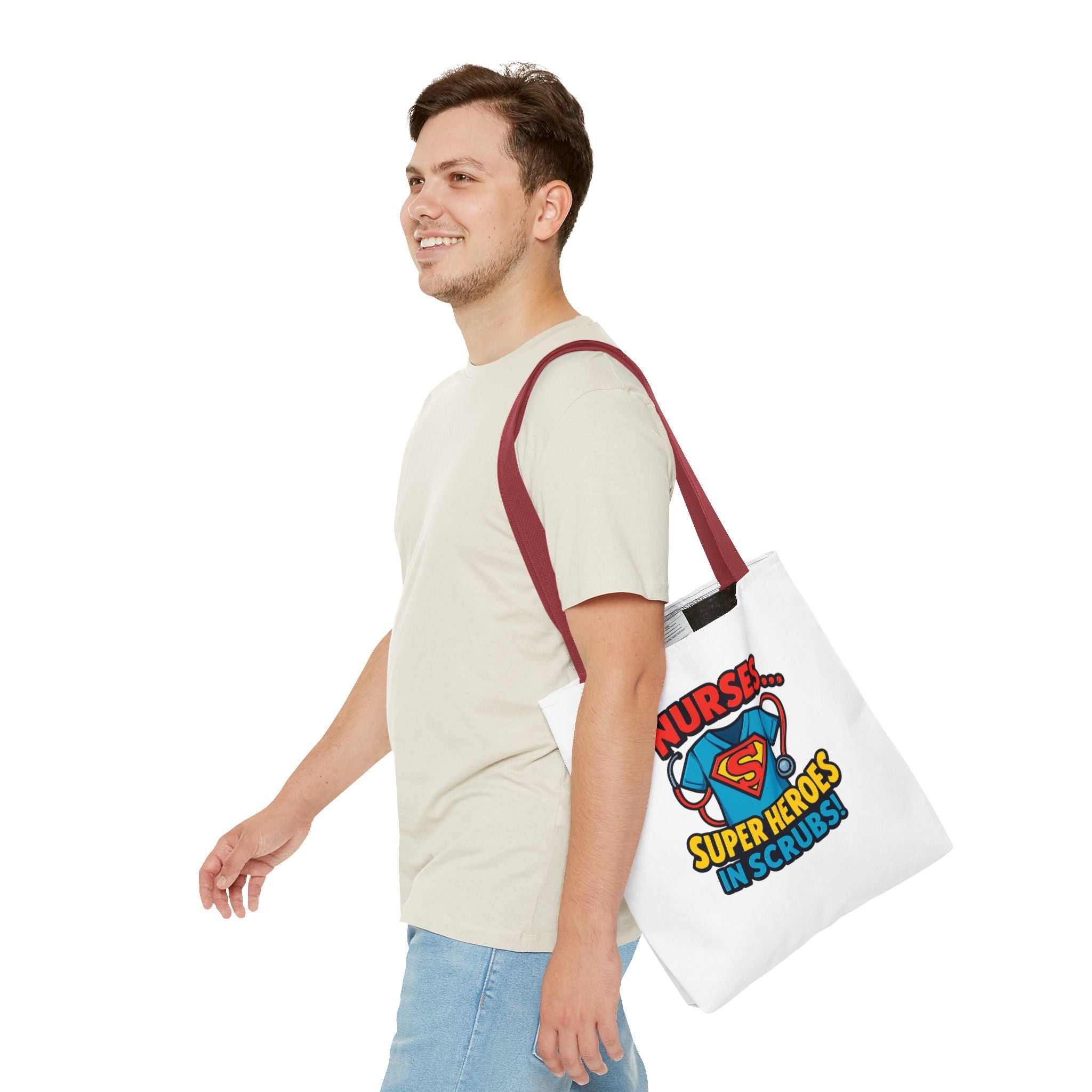Nurse Tote Bag — "Nurses... Super Heroes in Scrubs" Gift Tote