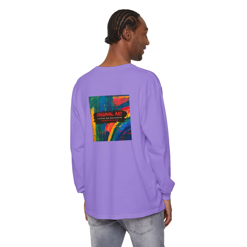 I Teach Long Sleeve T‑Shirt — “I make it make sense.” Teacher Tee with Colorful Original Art Back