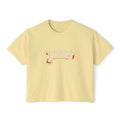 Live Music Is My Jam Boxy Tee — Retro Guitar Graphic Crop Tee