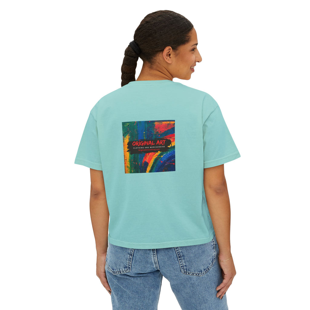Teacher Tee — “I teach. I make a difference. Maybe not today, but eventually.” Boxy Women's T‑Shirt