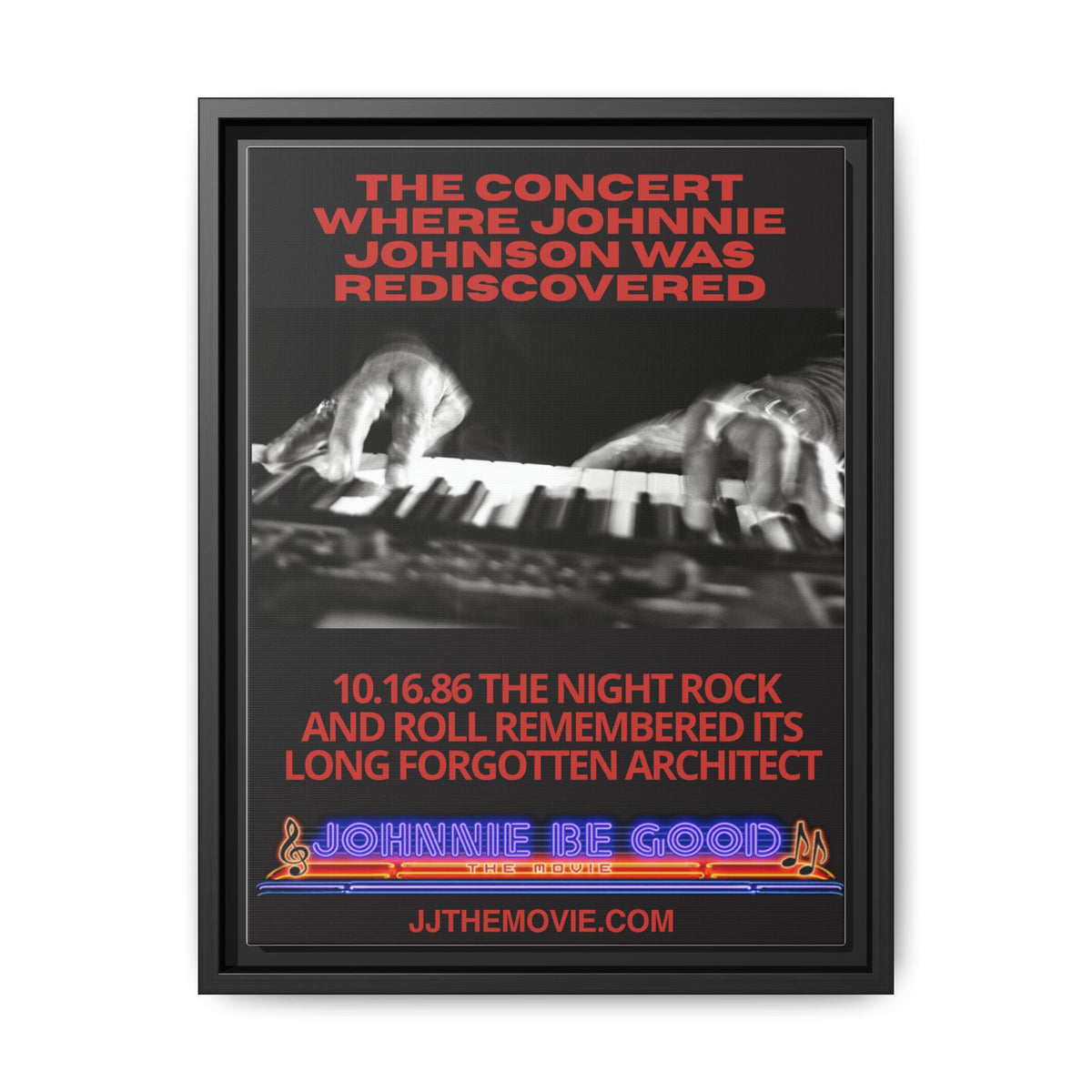 The Concert Johnnie Johnson Was Rediscovered Framed Canvas Print
