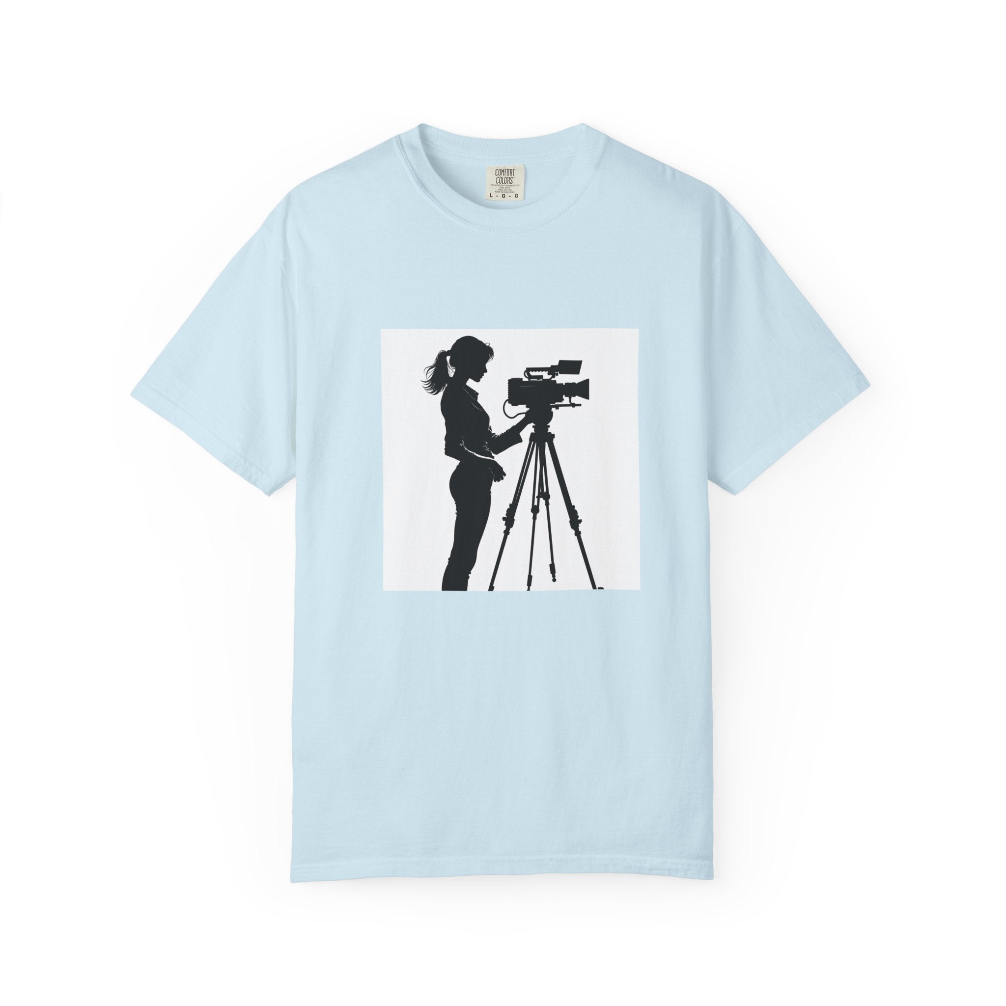 "Behind Every Great Story is Great Video" Female Silhouette Tee