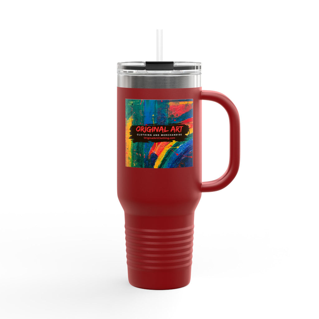 40oz Insulated Travel Mug — Colorful Original Art Print