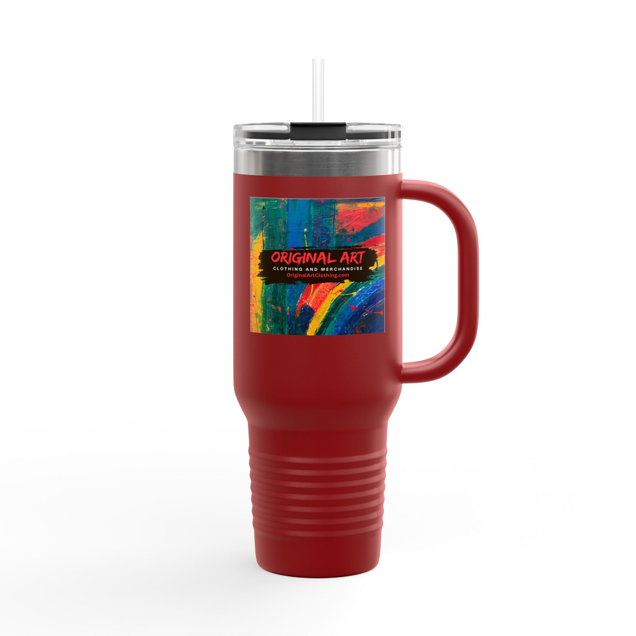 40oz Insulated Travel Mug — Colorful Original Art Print