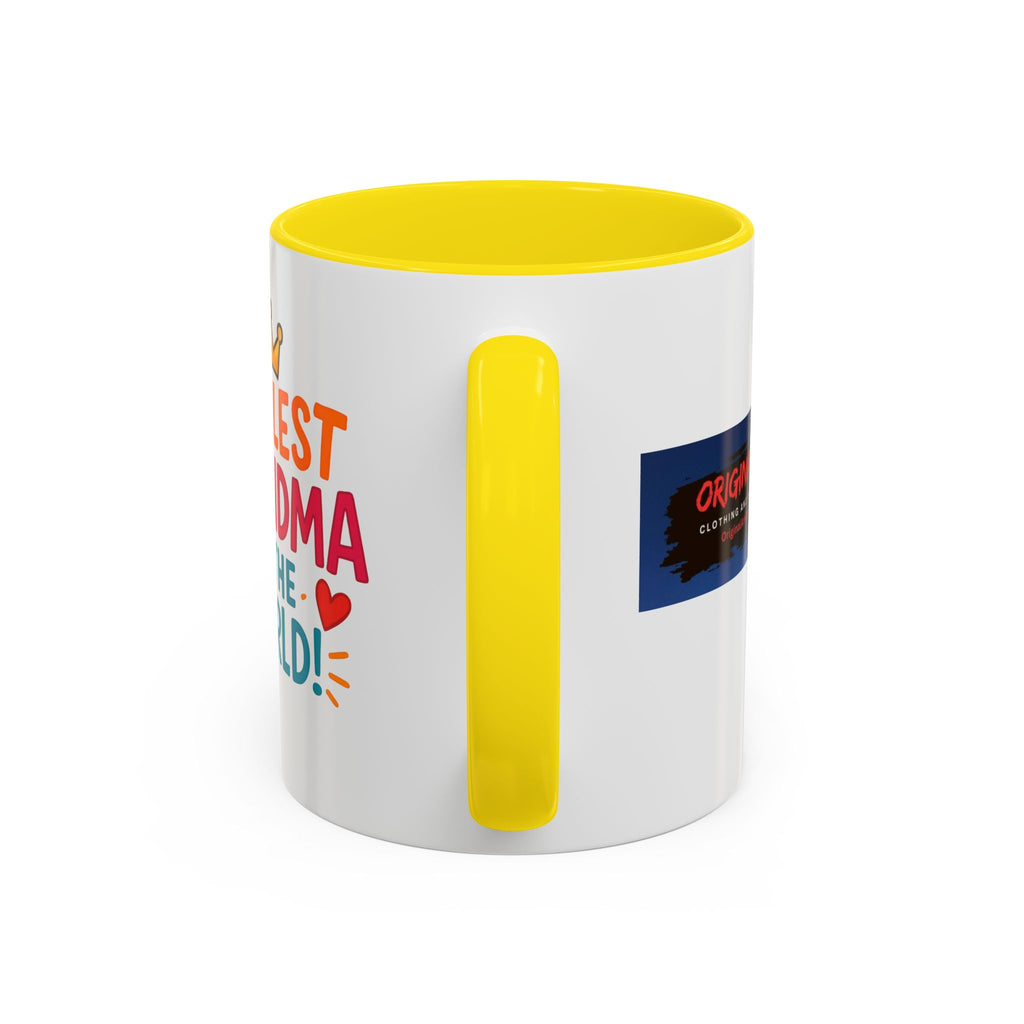 Coolest Grandma in the World Accent Coffee Mug — Fun Gift for Grandmother (11/15oz)