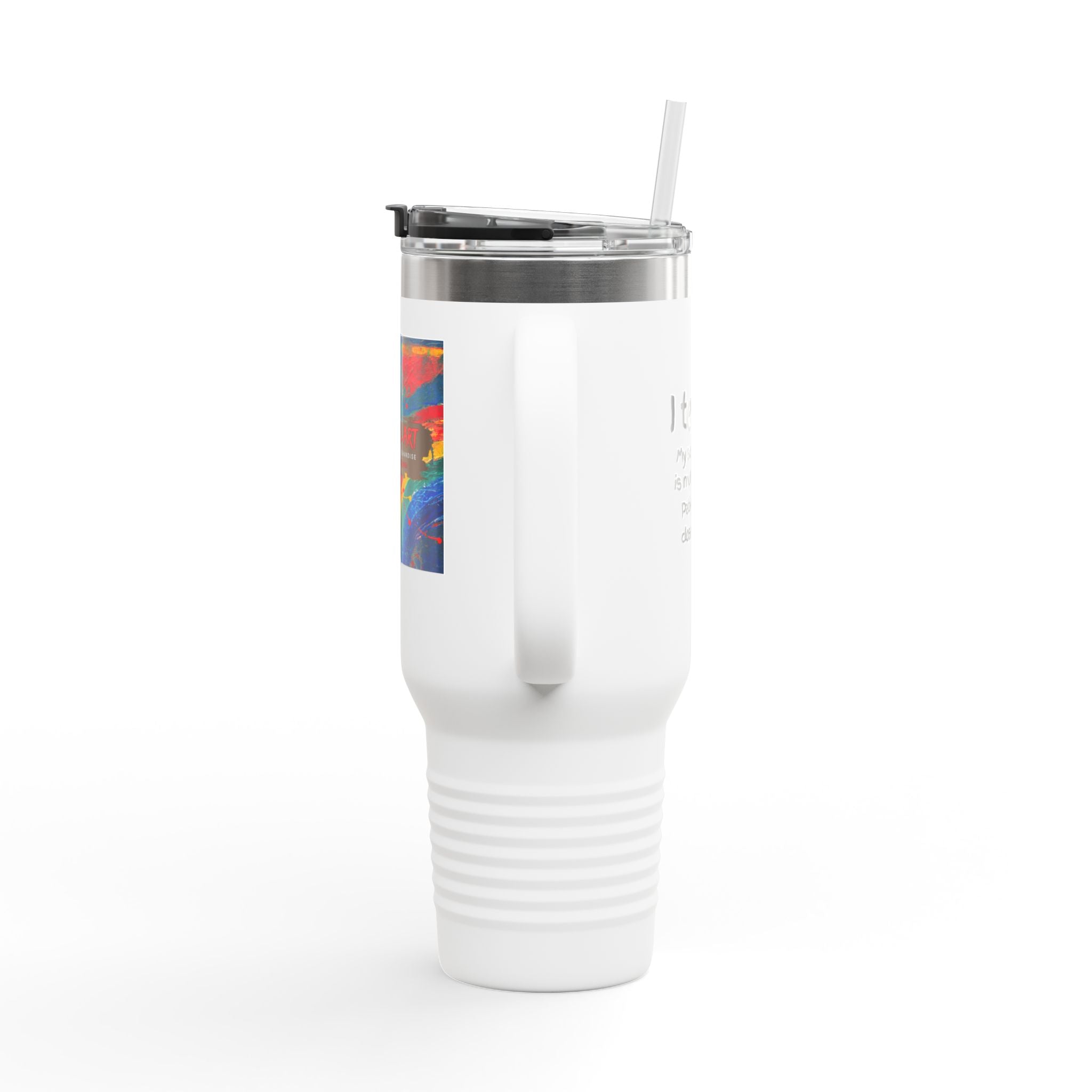 40oz Insulated Travel Mug — Colorful Original Art Print